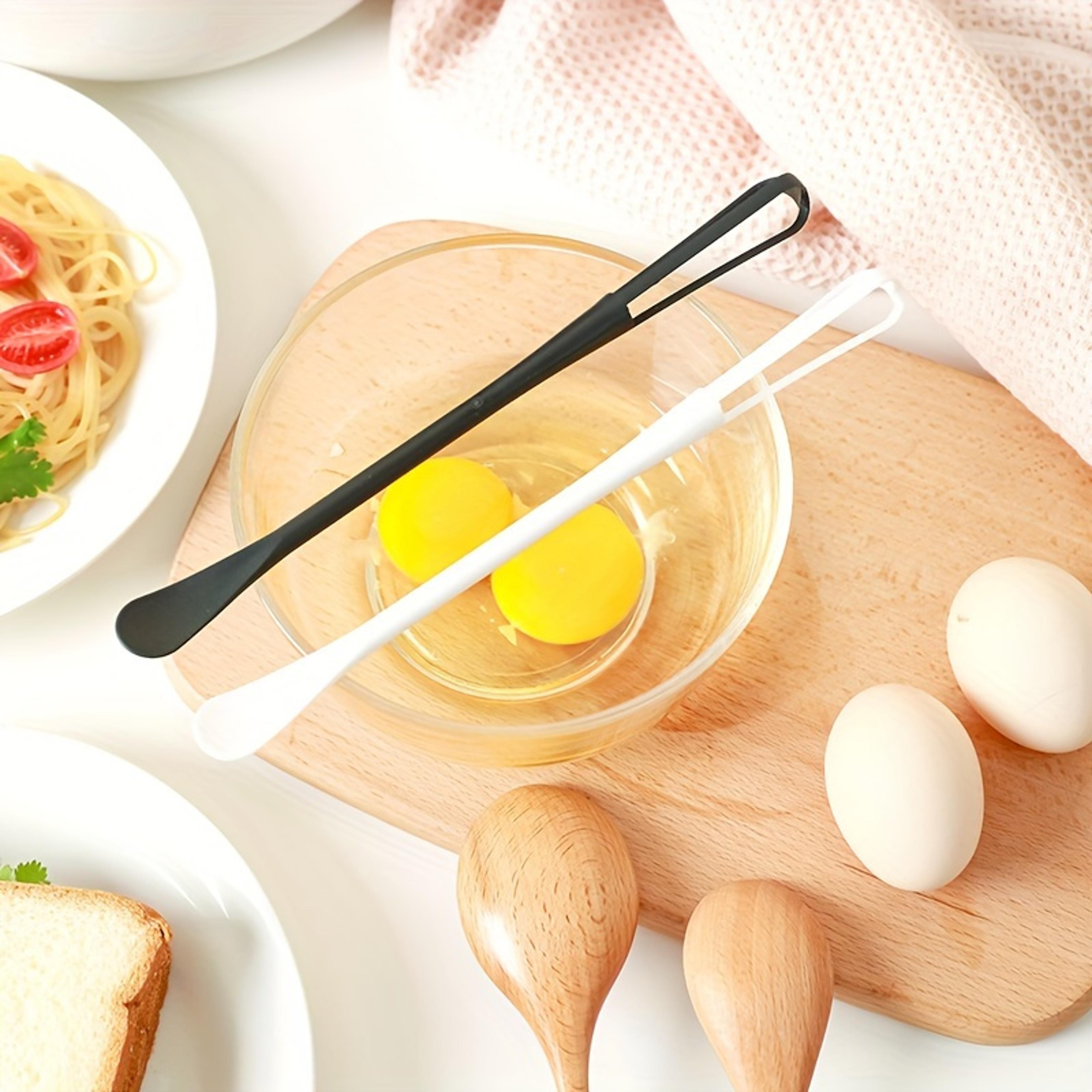 Plastic Doubleended Tiny Spoon Spatula Handle Manual Egg Blender Mini Whisk Spoon Kitchen Gadget 3