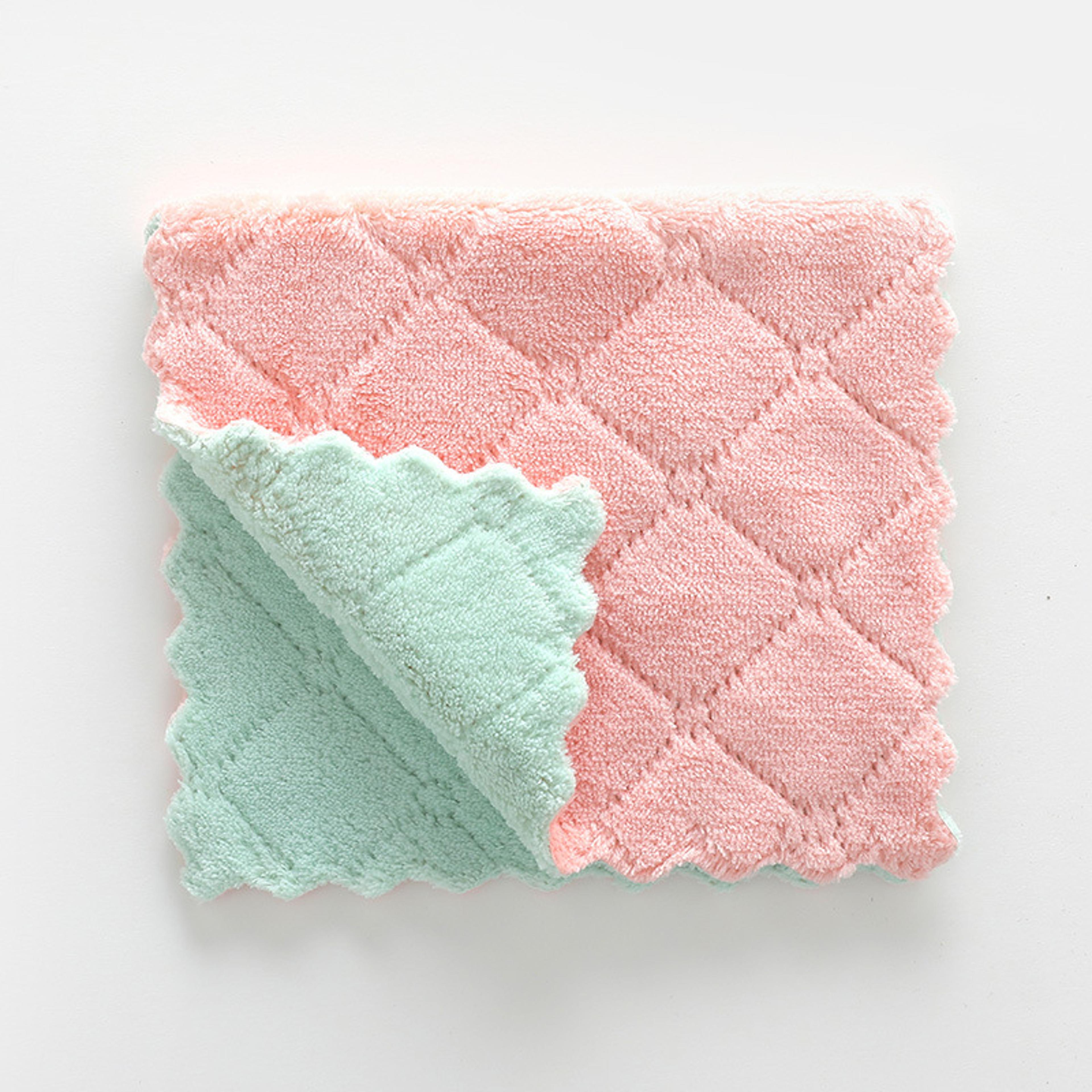 glass window dish cleaning cloth, microfiber kitchen towel, anti-grease wiping rag, absorbent fish scale wipe cloth