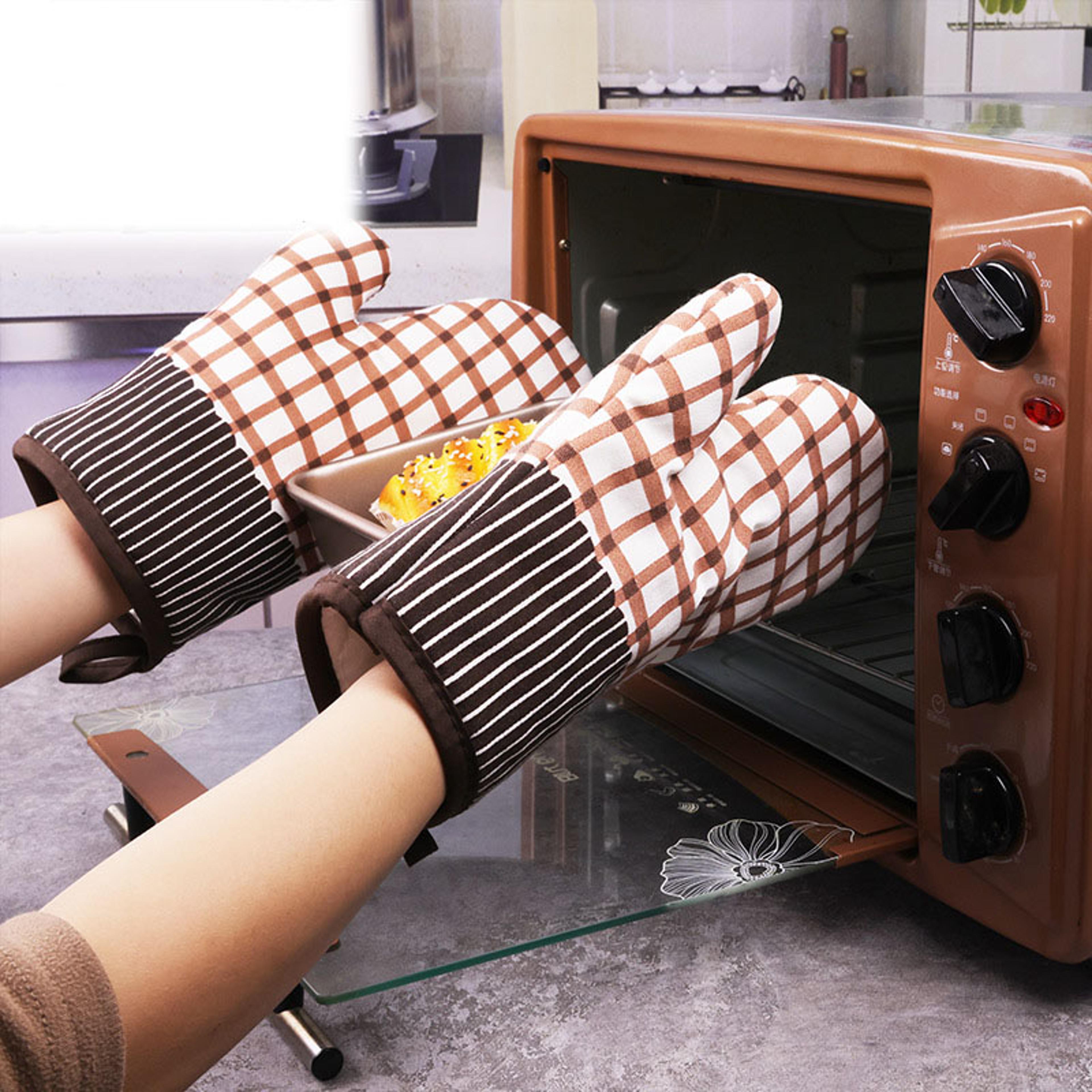 Household Thickened Heat Insulation Gloves Baking High Temperature Resistant Kitchen Oven Microwave 3