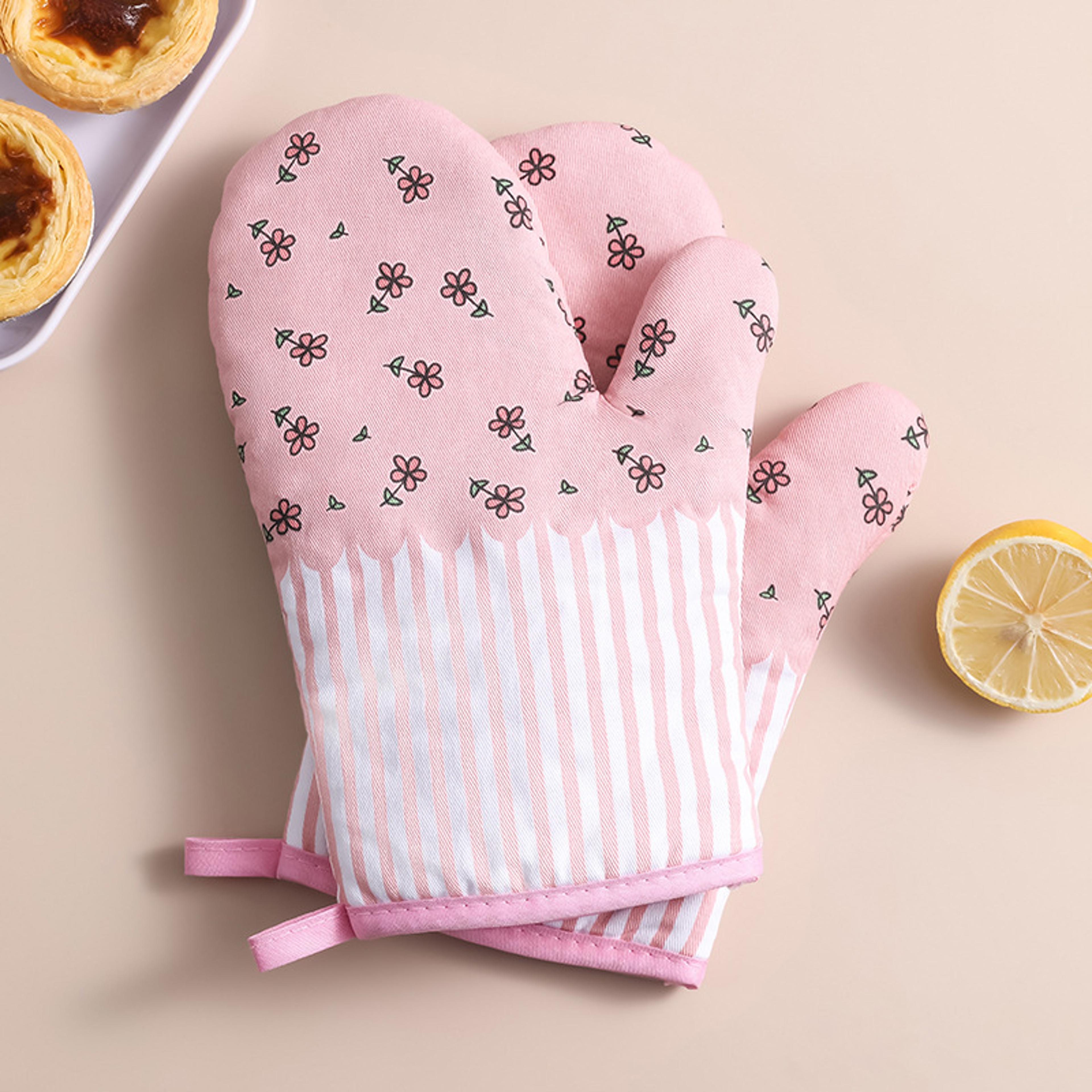 Household Thickened Heat Insulation Gloves Baking High Temperature Resistant Kitchen Oven Microwave 6