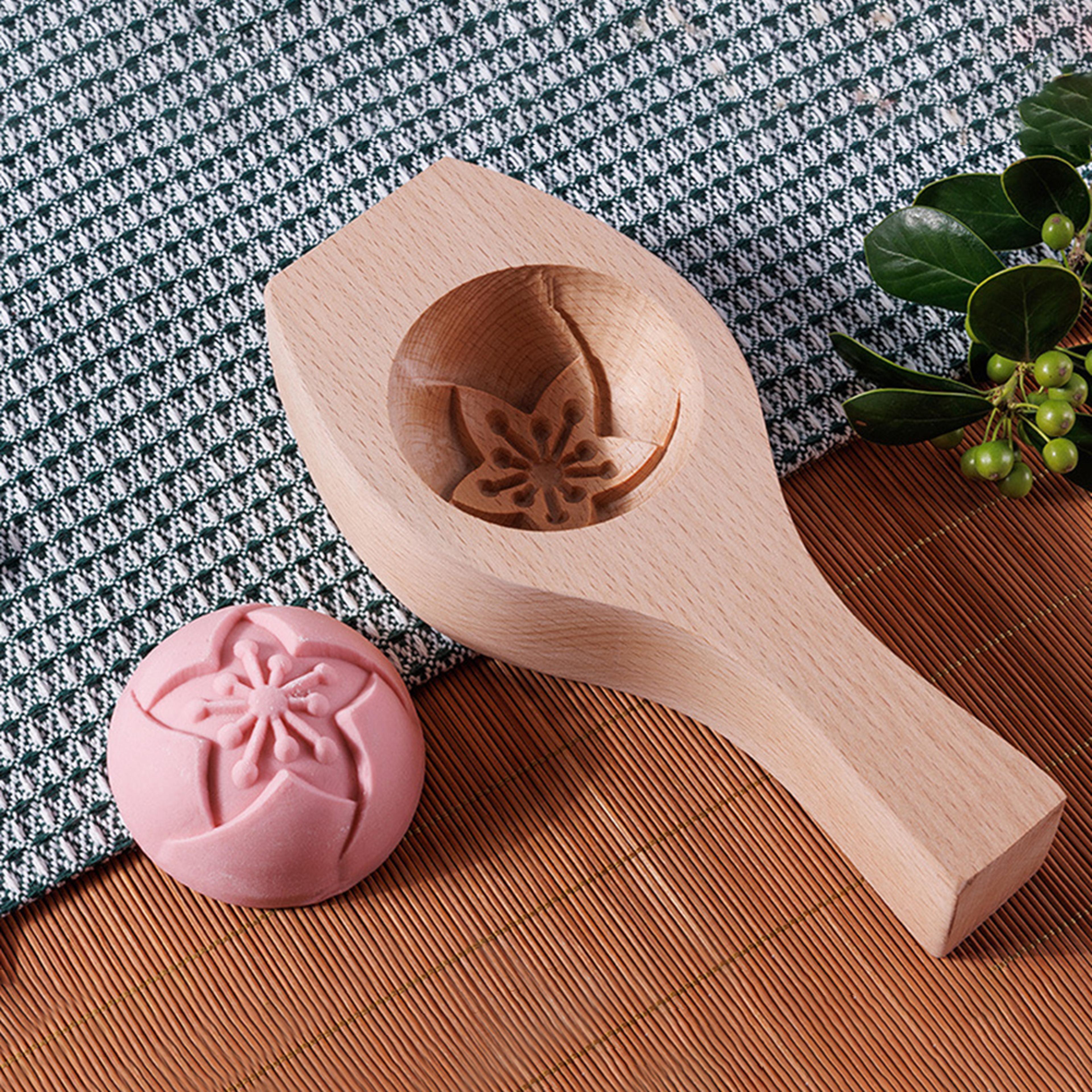 Wooden Traditional Moon Cake Mould DIY Steamed Bun Mold Multipurpose Baking Tool For Pancakes Pie 6