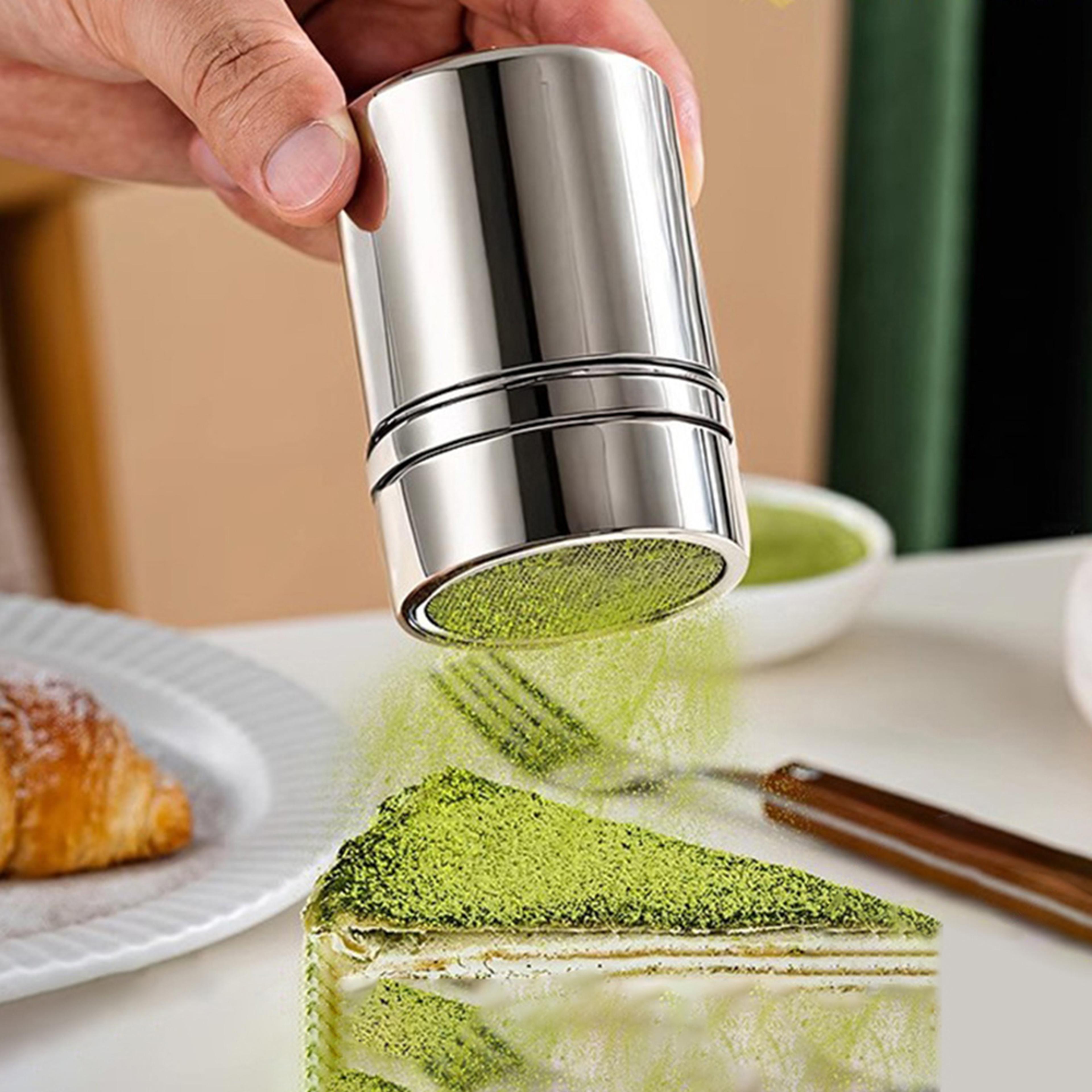 Duster With Cover Cocoa Powder Stainless Steel Seasoning Bottle For Home Kitchen 0