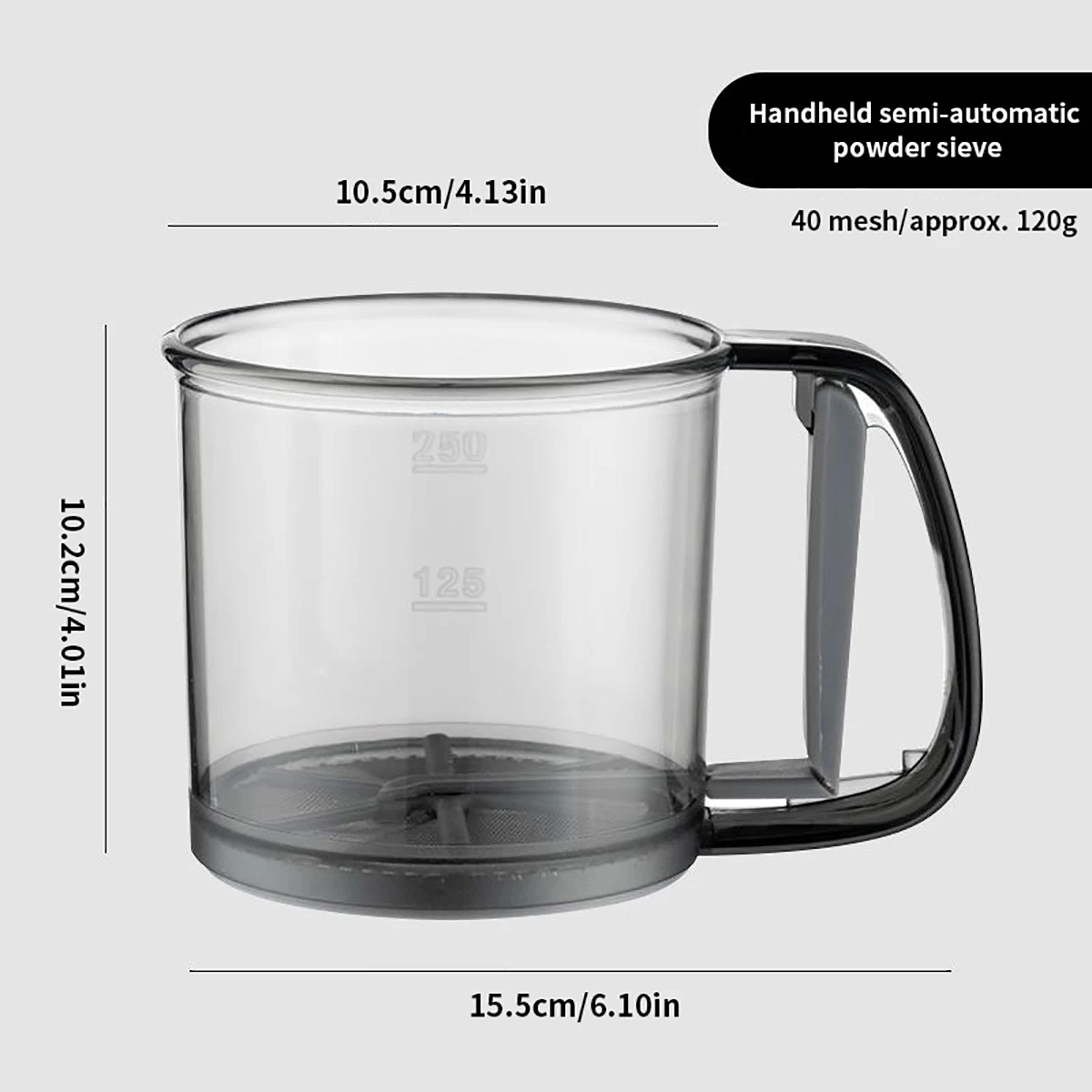 Kitchen Baking Cake Flour Sieve Mesh Semiautomatic Filter Sieve With Capacity Scale 6