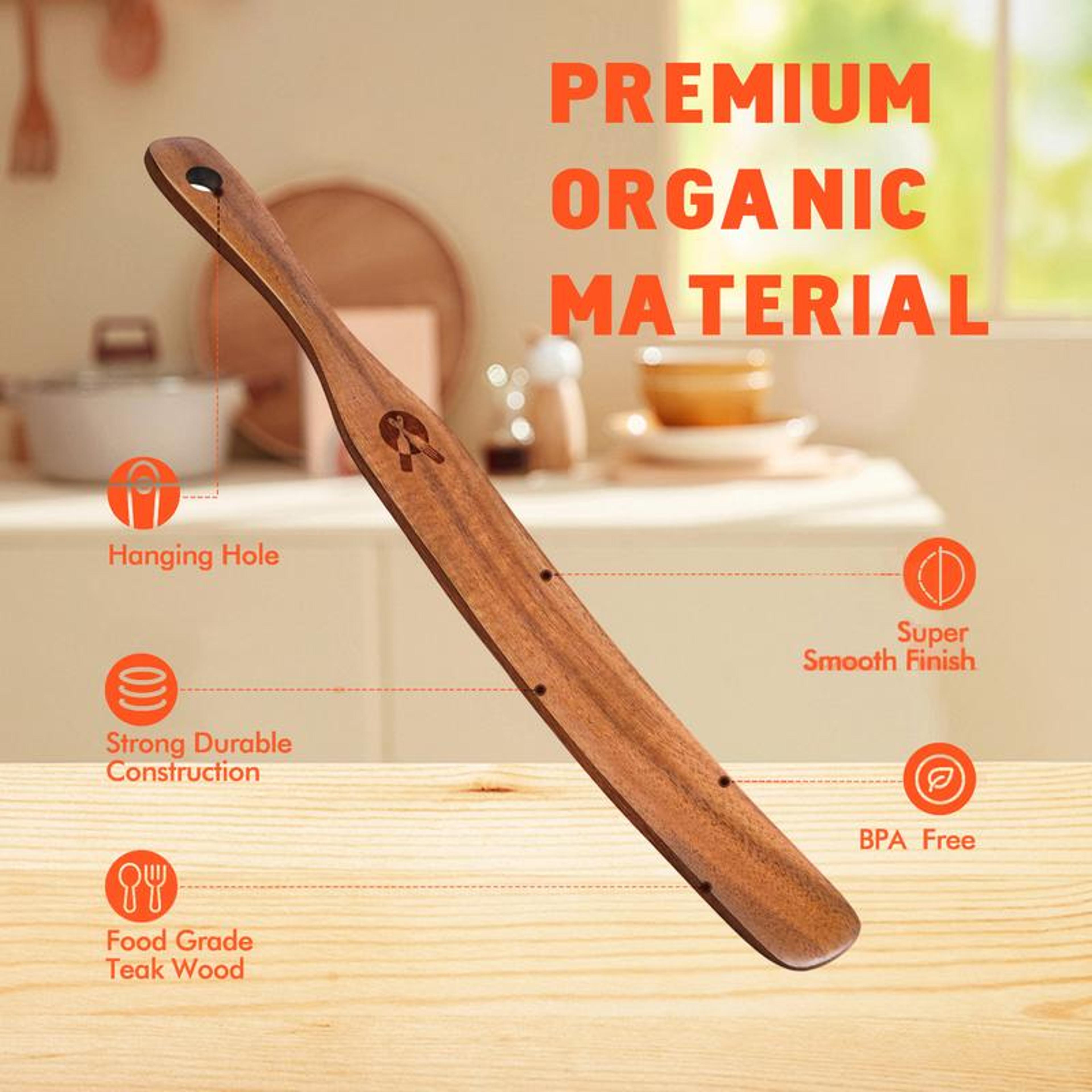 Bread Stirring Spatula EcoFriendly Wooden Dough Mixing Stick Sourdough Starter Mixer For Kitchen 3