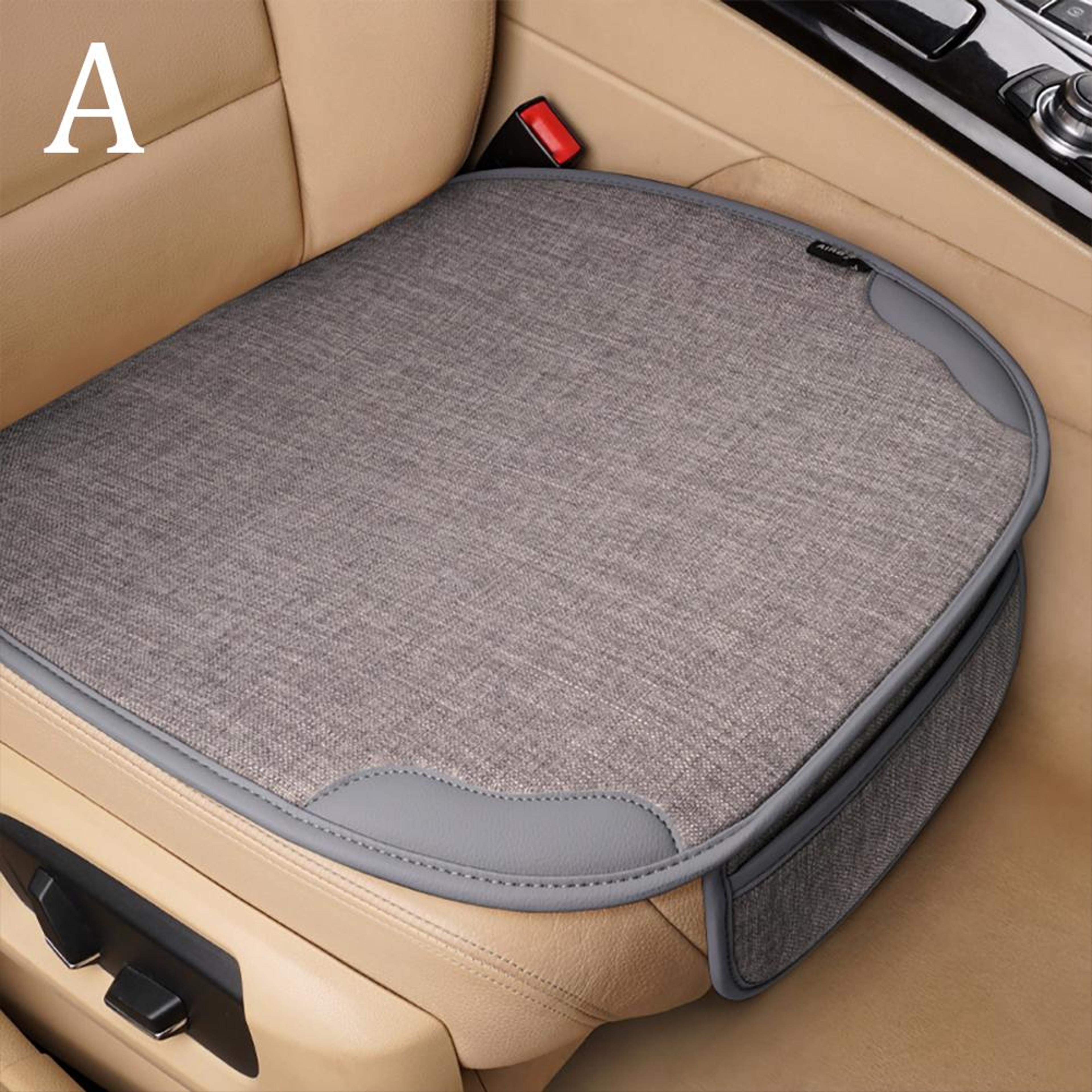 Car Breathable Flax Seat Cover Universal Front Seat Protector Anti Dust Anti Scratch Cushion Covers