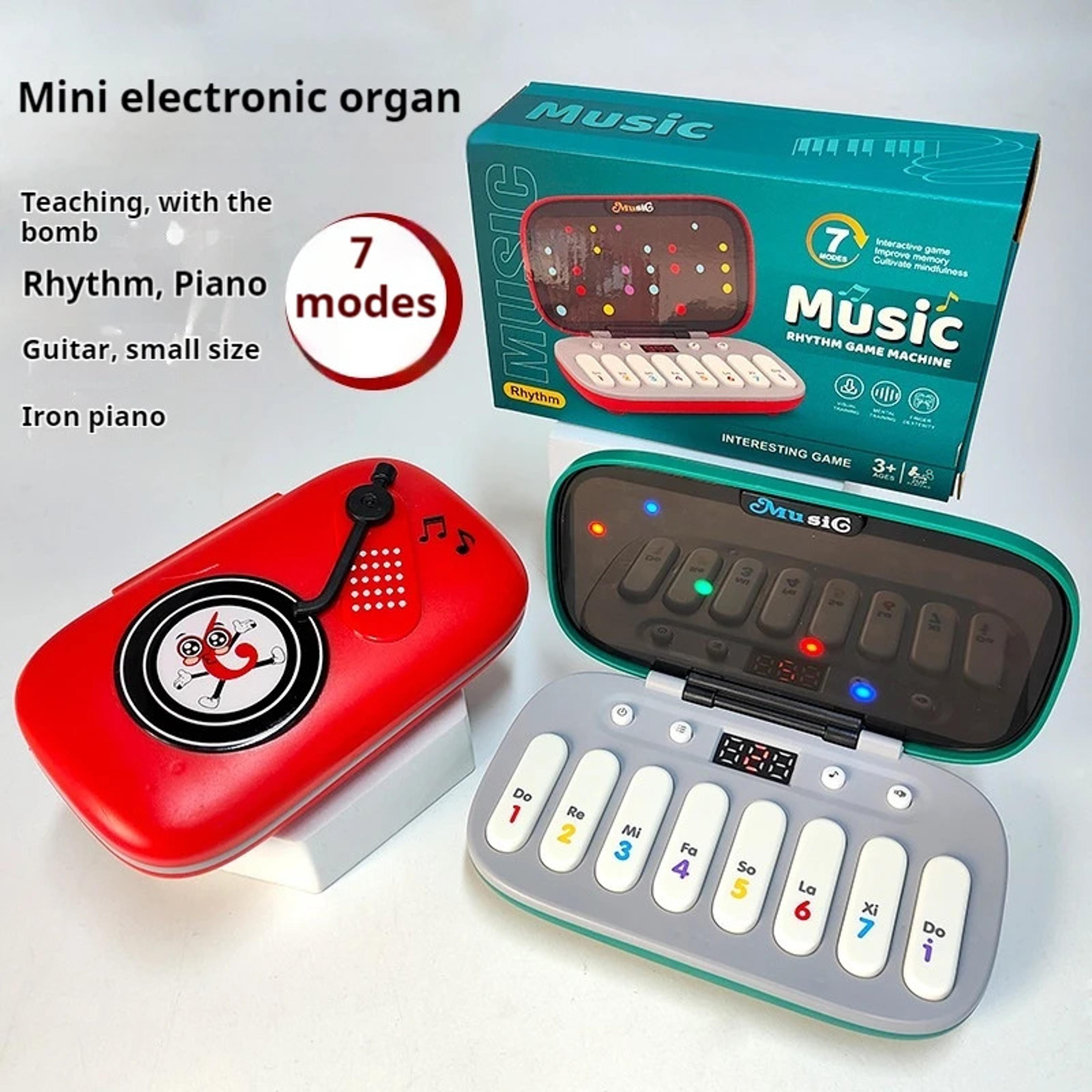 Electronic Music Rhythm Puzzle Game Machine Montessori Travel Toy Light Up Sensory Fast Push Organ 1