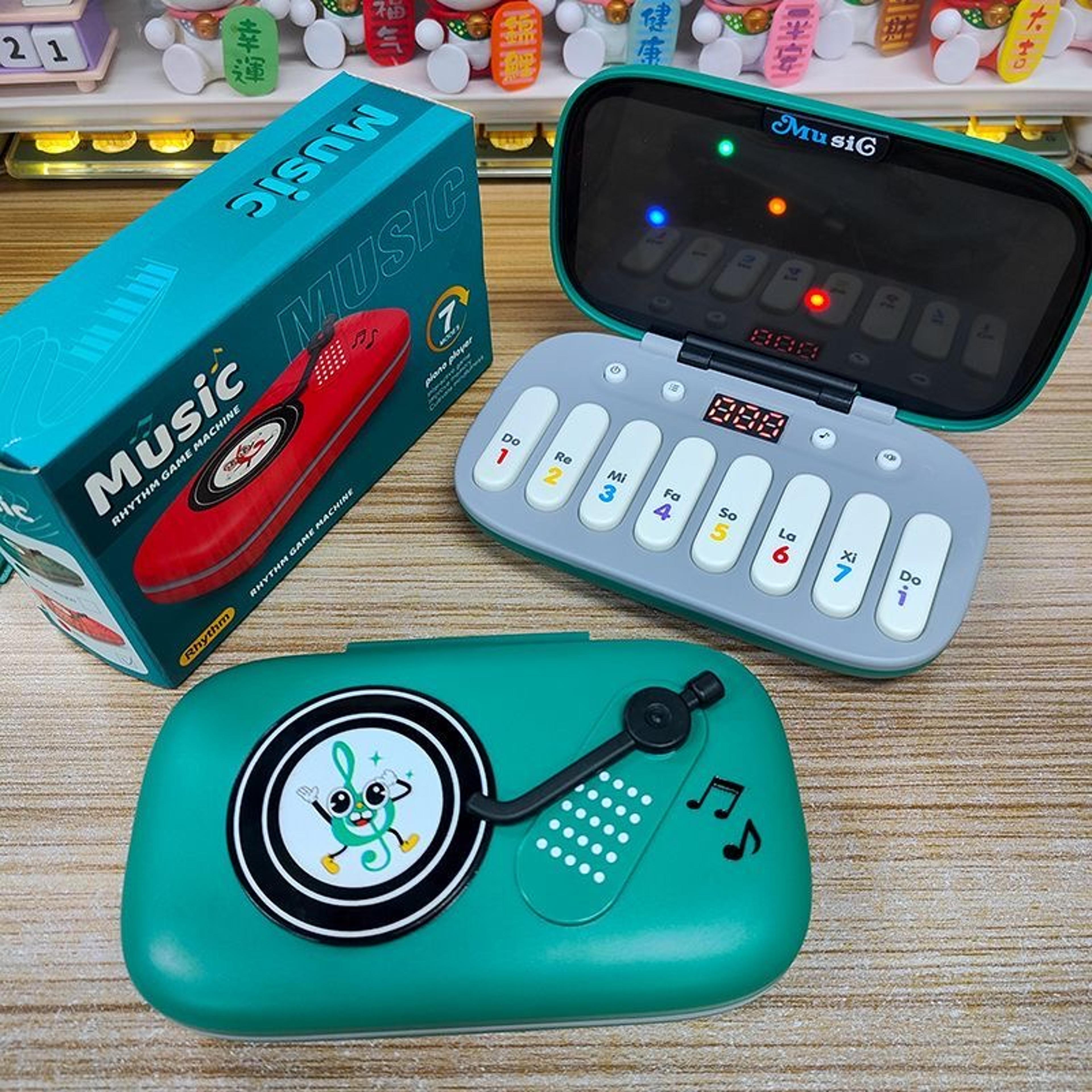 Electronic Music Rhythm Puzzle Game Machine Montessori Travel Toy Light Up Sensory Fast Push Organ 4