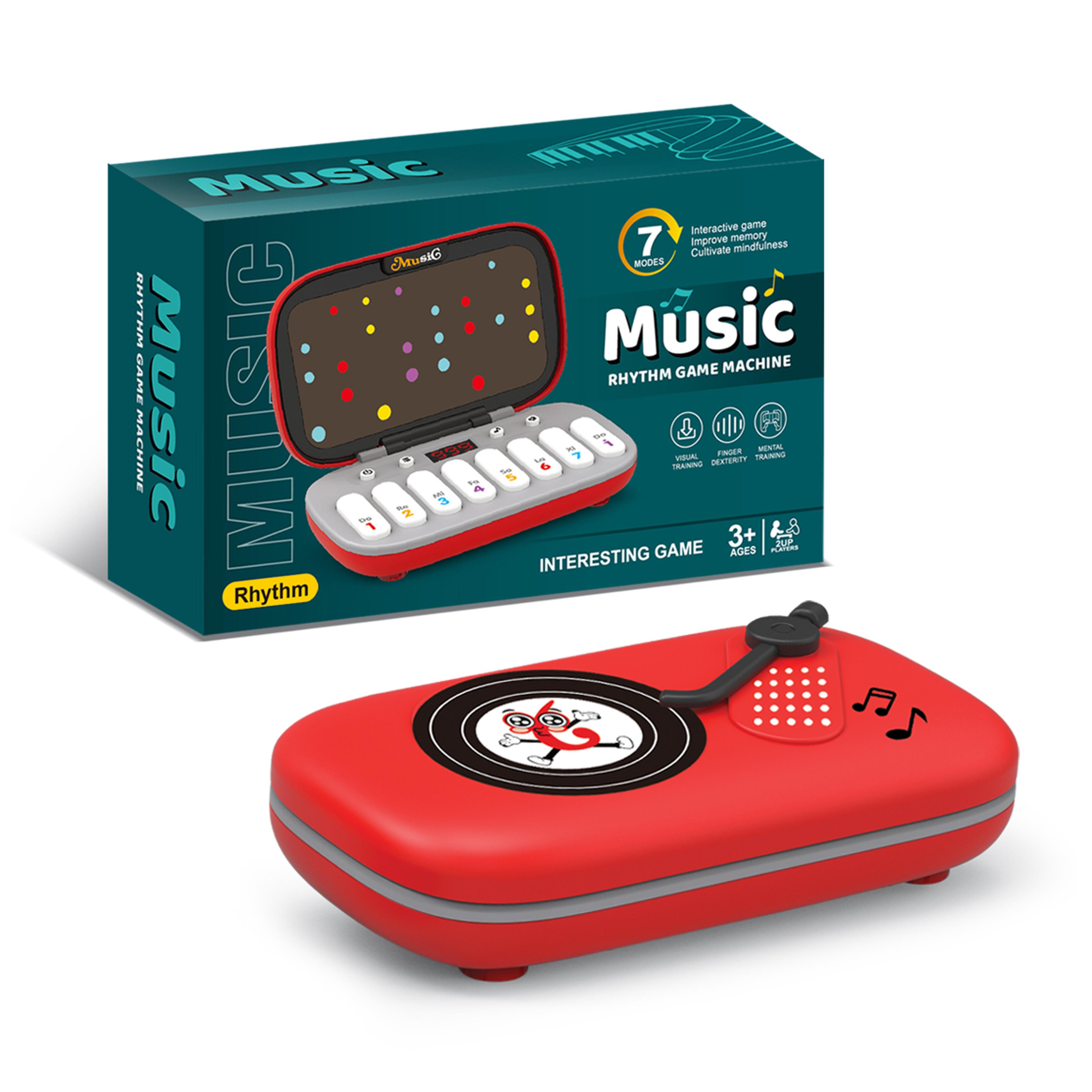 Electronic Music Rhythm Puzzle Game Machine Montessori Travel Toy Light Up Sensory Fast Push Organ 6