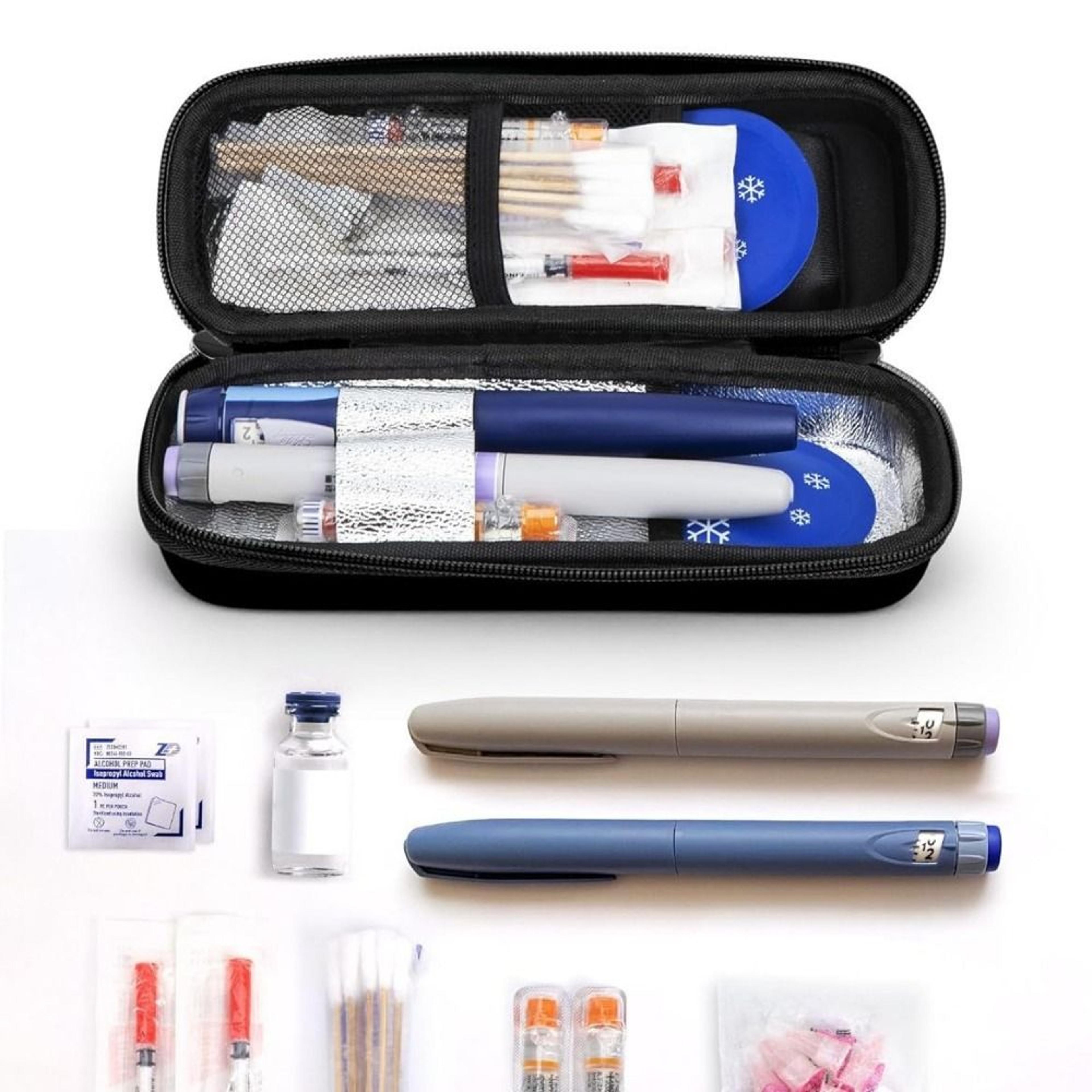 Waterproof Insulin Cooler Travel Case Reusable Medicine Organizer Portable Insulated With Thermomet 1