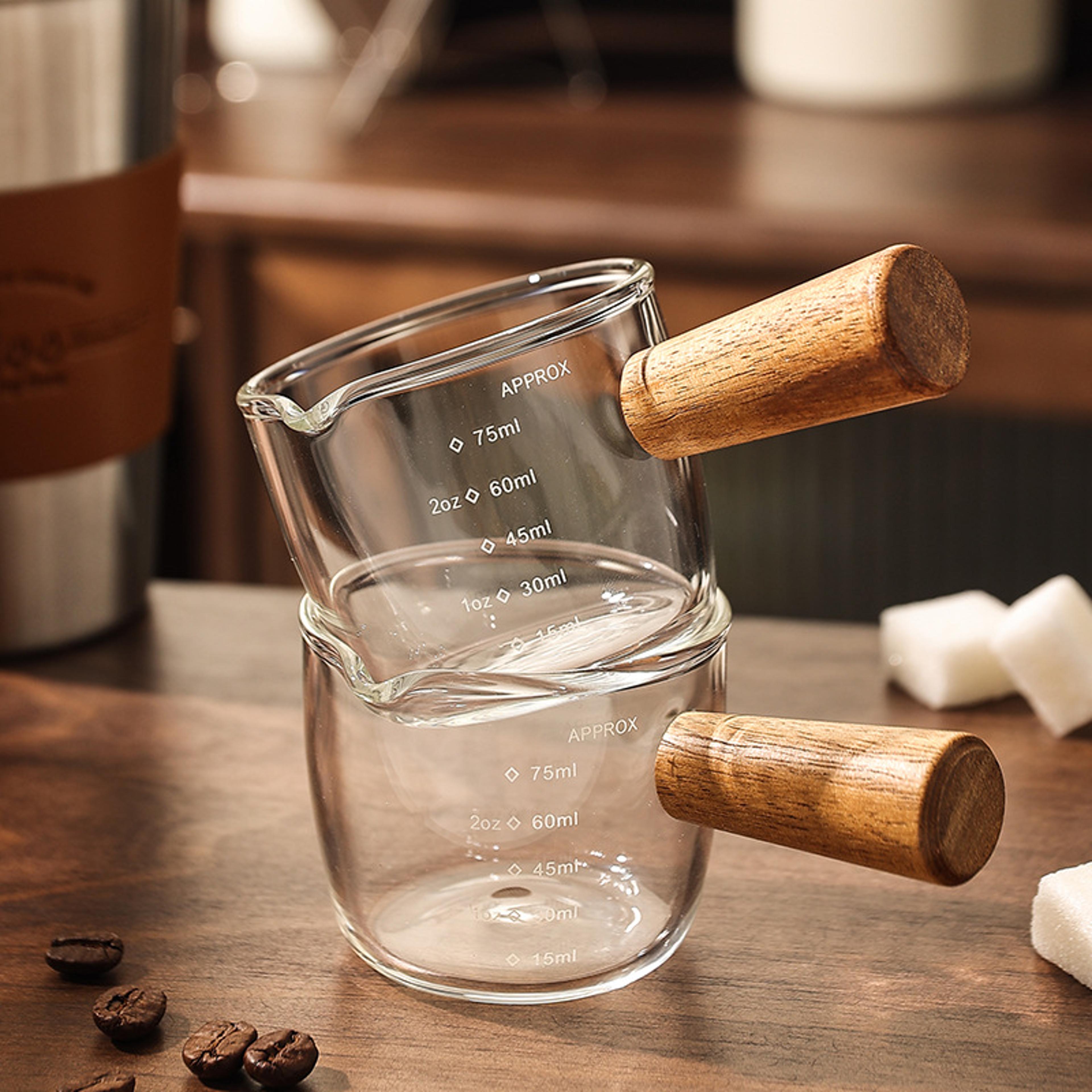 Italian Glass Espresso Cup With Extraction Measuring Cup Marked Milk Jug Westernstyle Sauce Ladle 1