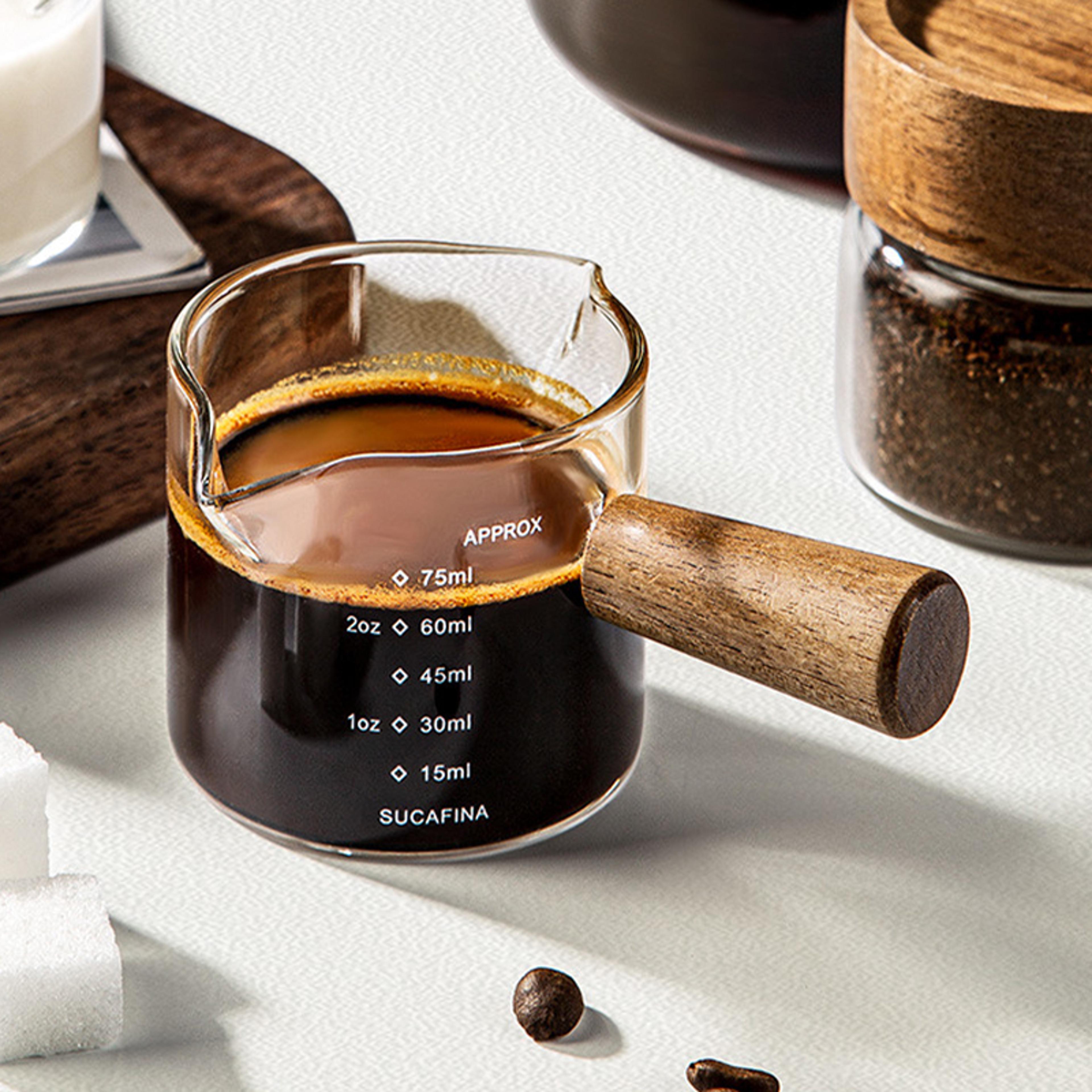 Italian Glass Espresso Cup With Extraction Measuring Cup Marked Milk Jug Westernstyle Sauce Ladle 7