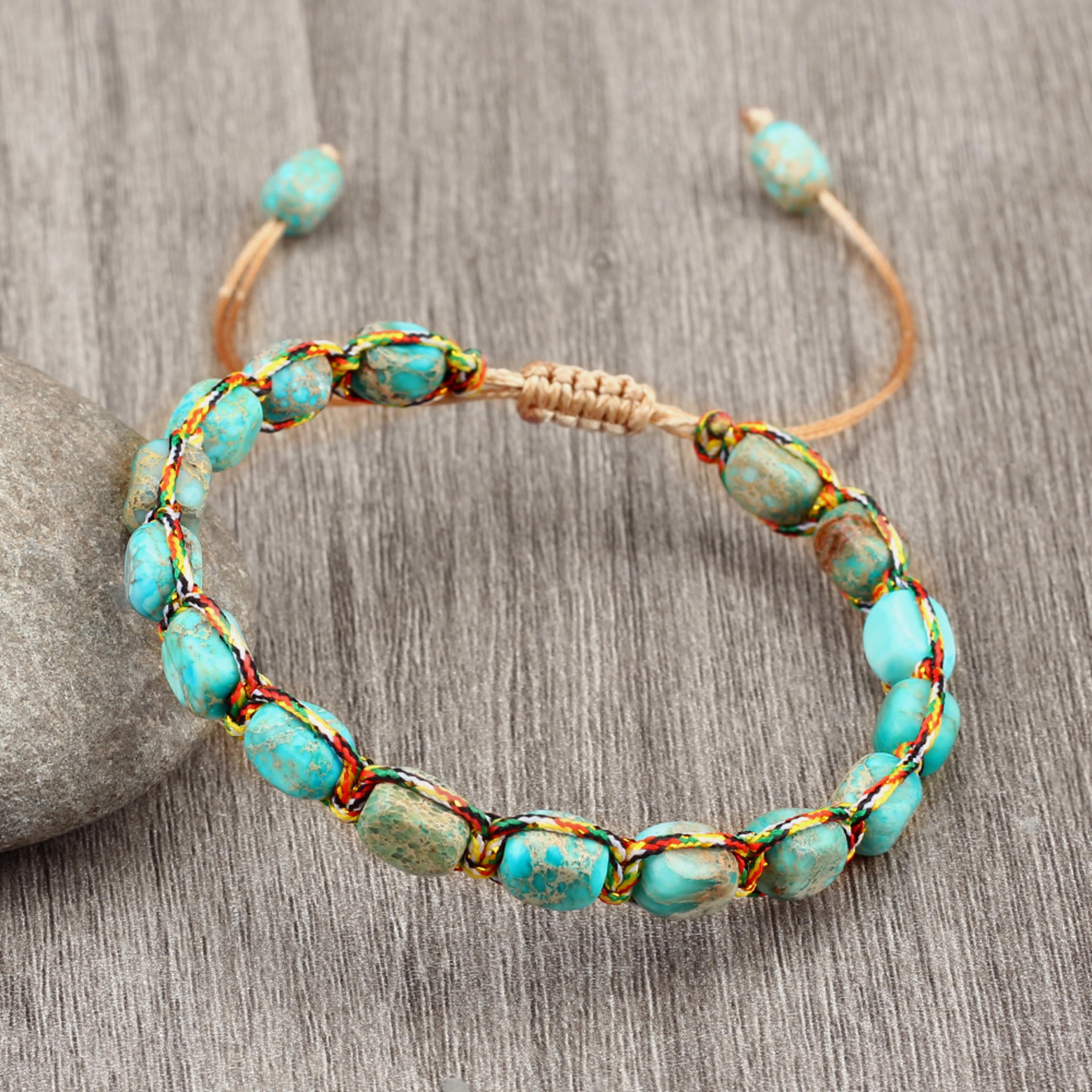Bohemian Emperor Natural Stone Beaded Bracelet Adjustable Handmade Bangle For Women And Men Rope Br 0