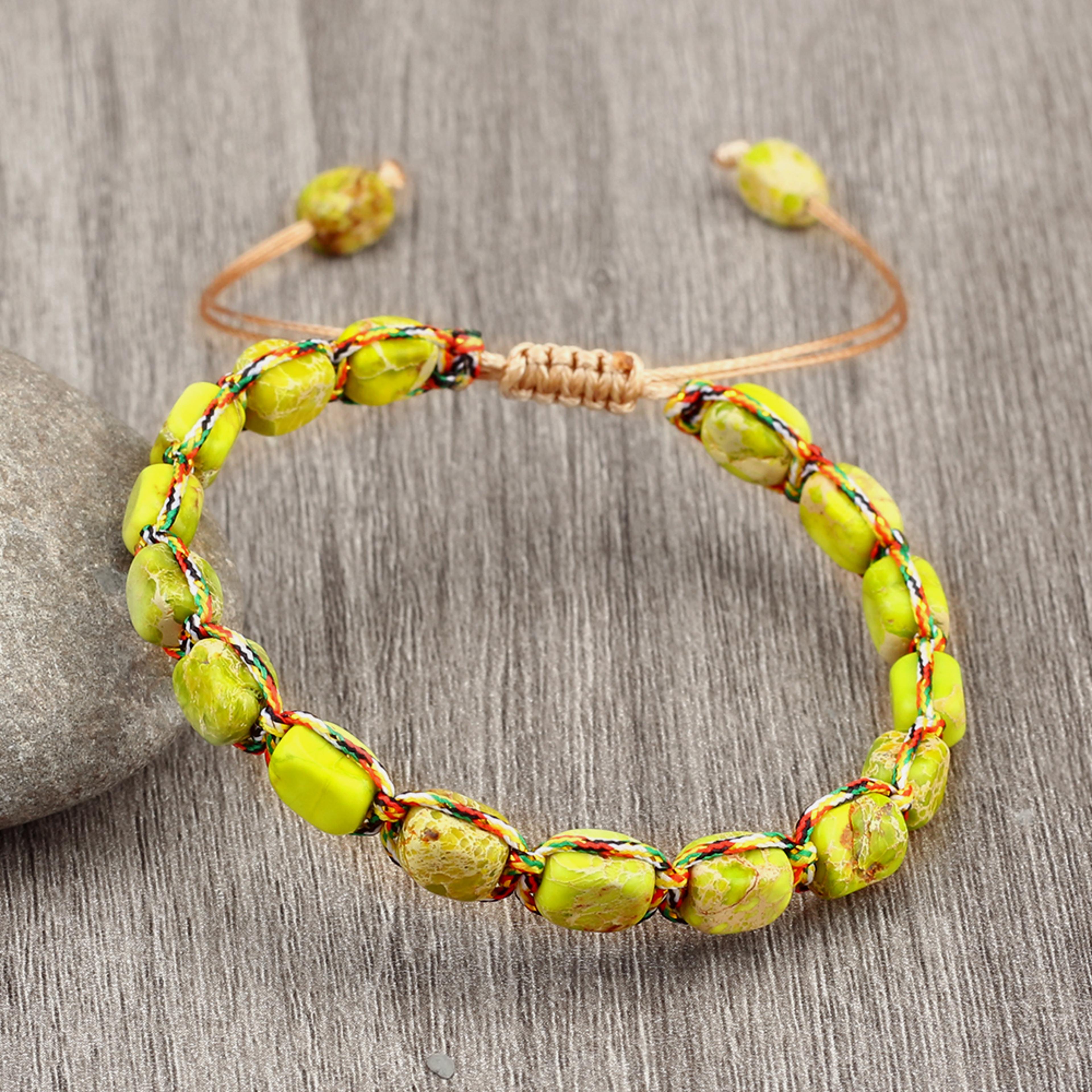 Bohemian Emperor Natural Stone Beaded Bracelet Adjustable Handmade Bangle For Women And Men Rope Br 8