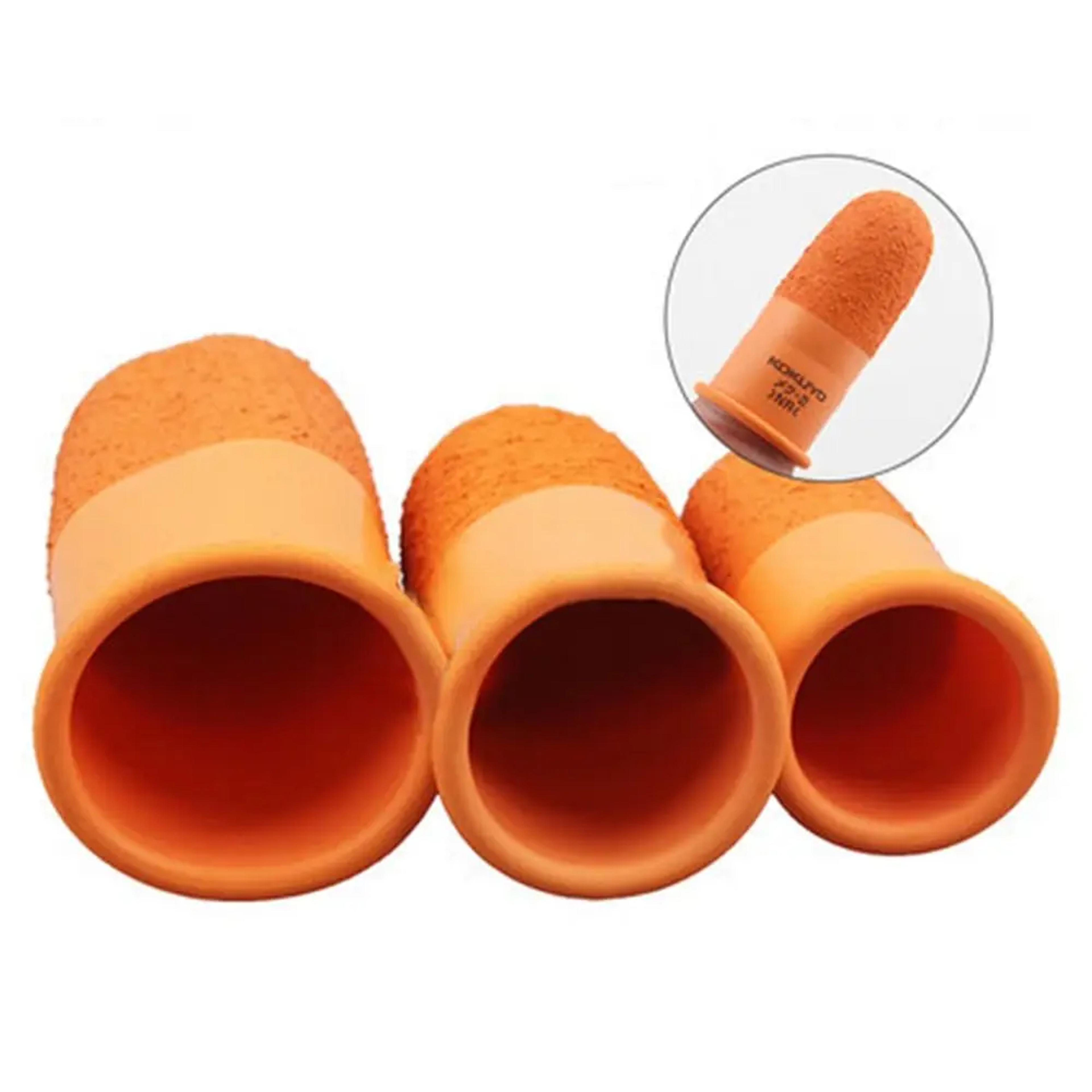 Nonslip Finger Cover Gloves For Sewing Handmade Craft Orange Fingertips Protector 4