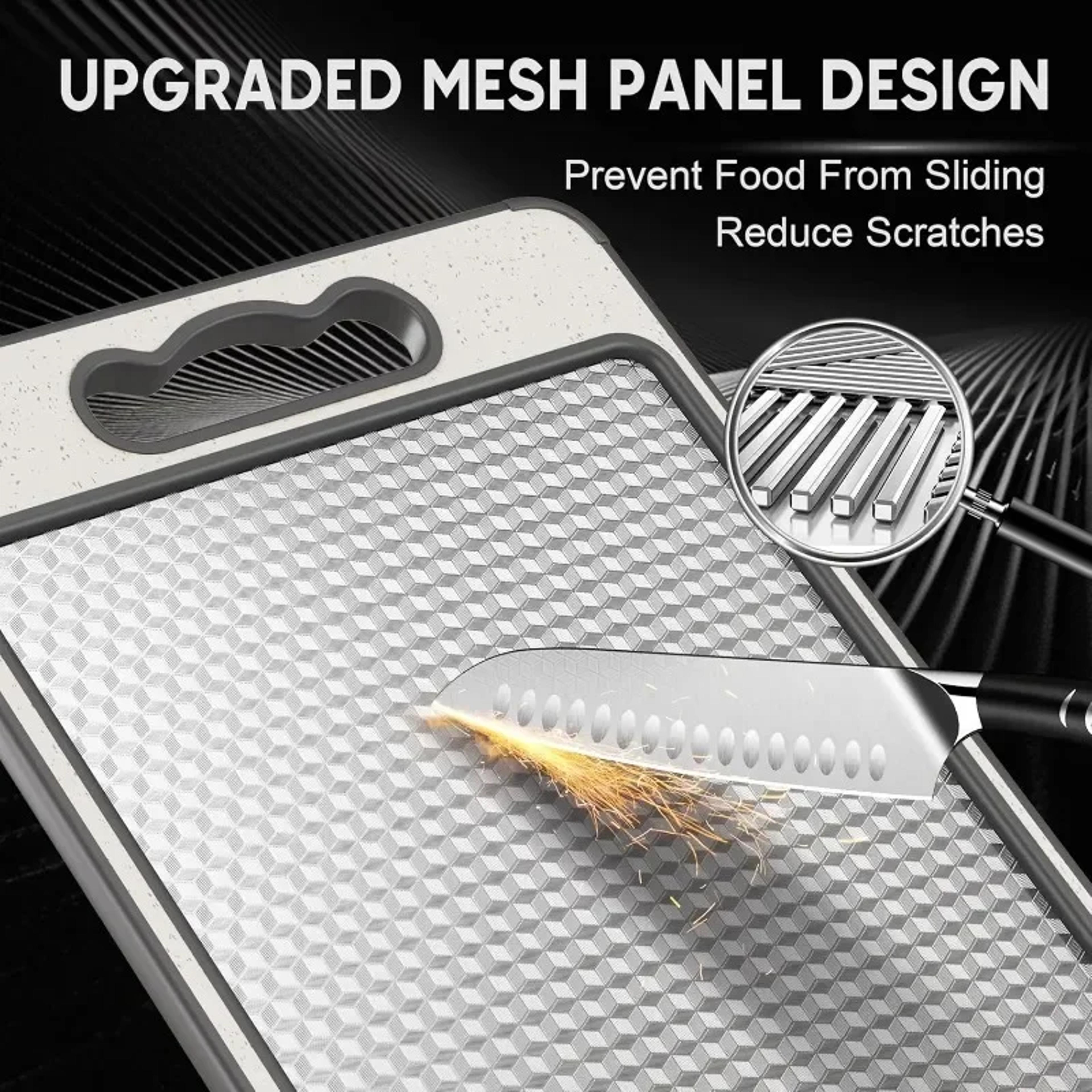 Stainless Steel Cutting Board Set Double Sided Kitchen Chopping Boards Dishwasher Safe Meat And Veg 1