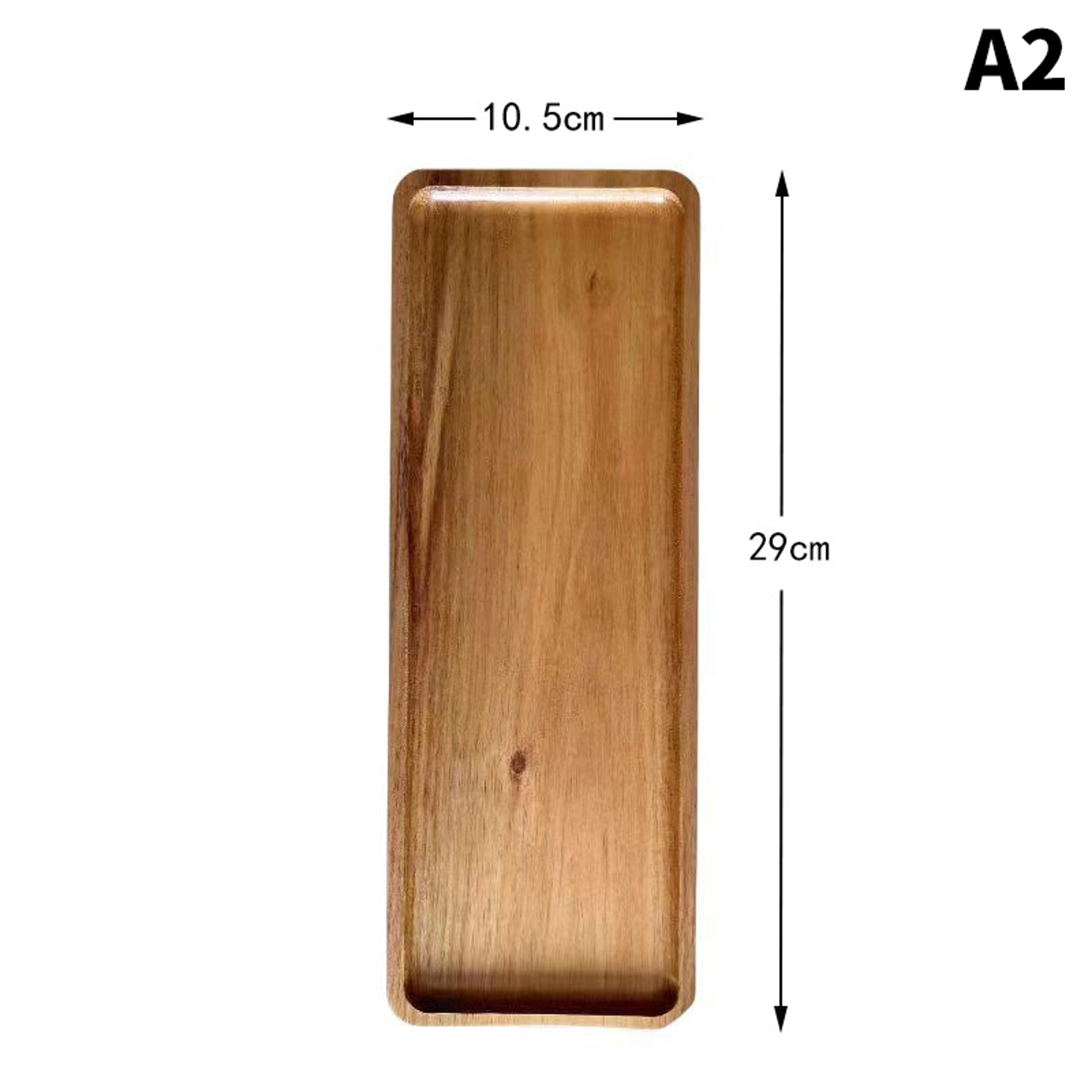 Dessert Plate Solid Wood Tableware Round Rectangle Snack Tray Food Tray For Home Use 7
