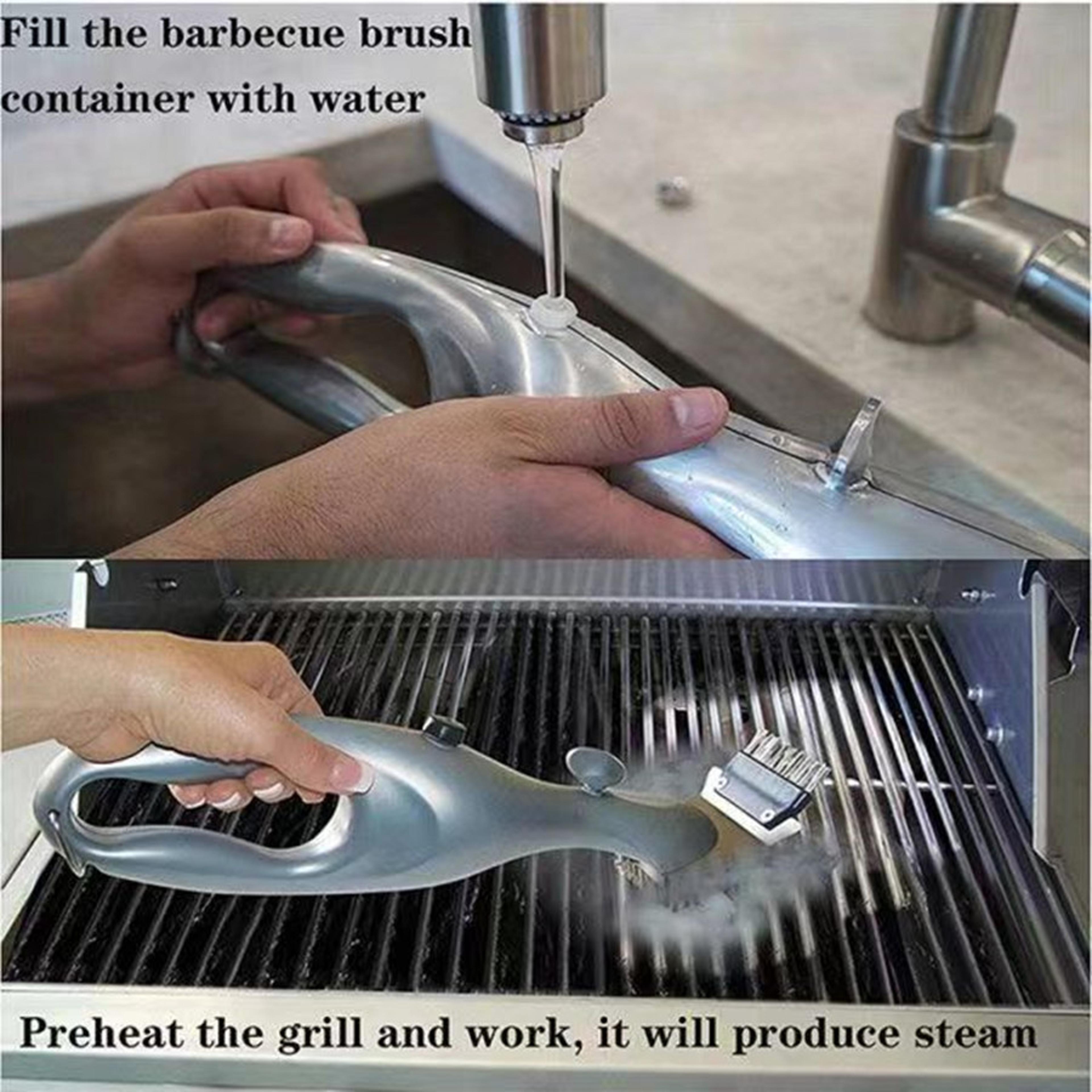 BBQ Grill Outdoor Steam Cleaning Brushes Barbecue Cleaner Charcoal Scraper Gas Accessories 3