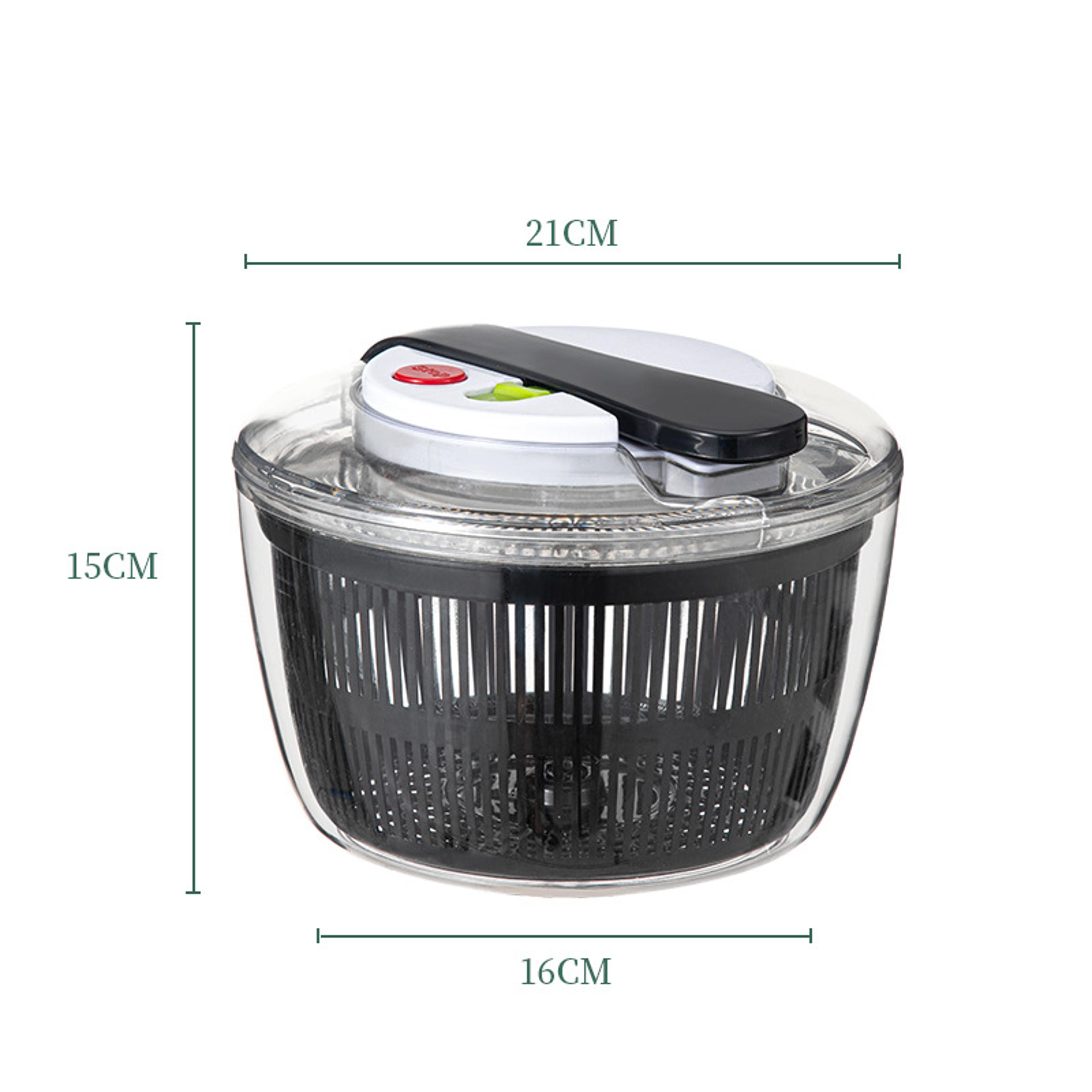 Large Salad Spinner With Lid Onehanded Easy Press Salad Washer Dryer Drainer Mixer 6