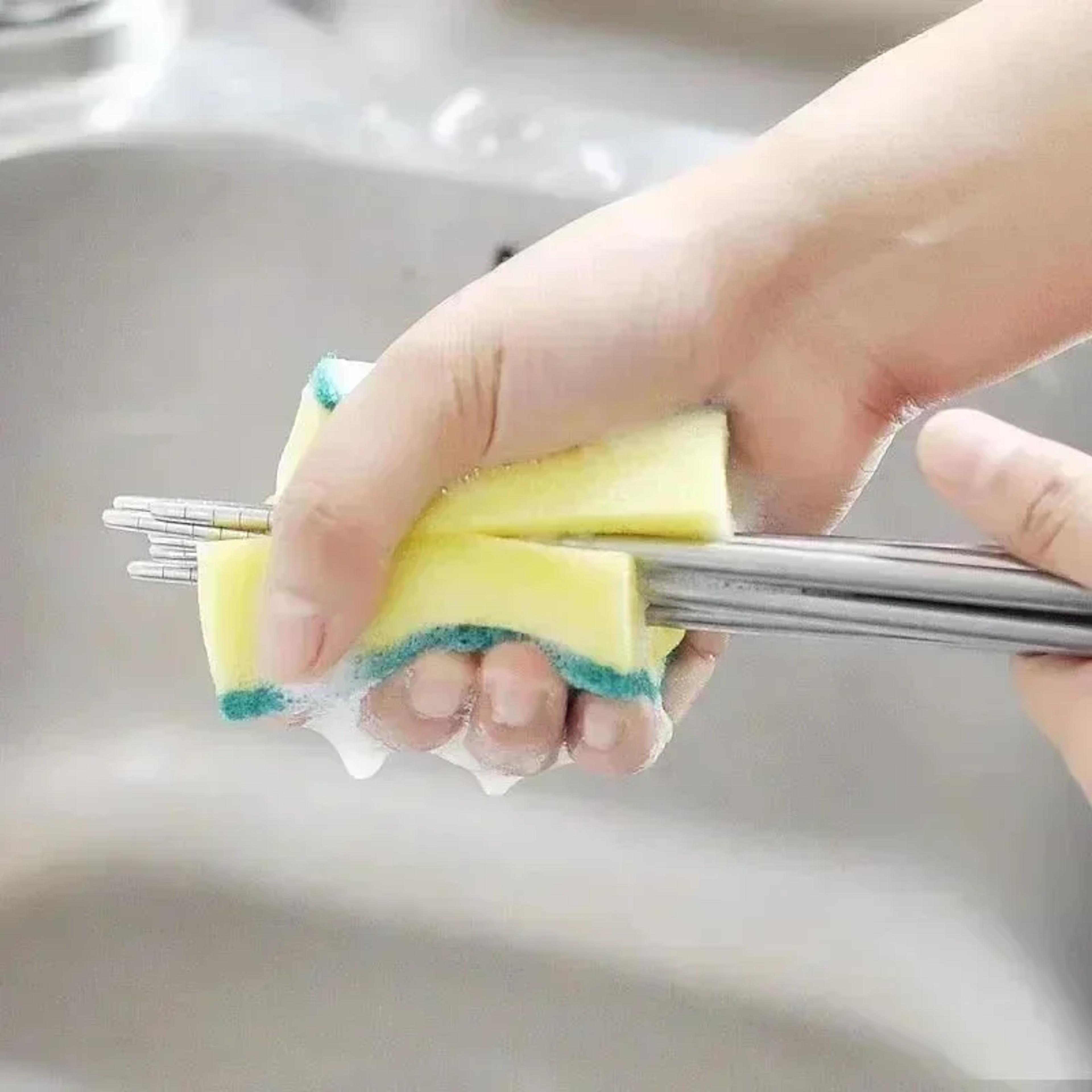 Magic Cleaning Pot DoubleSided Sponge And Rust Removal Brush Highly Absorbent Kitchen Grease Cleani 2