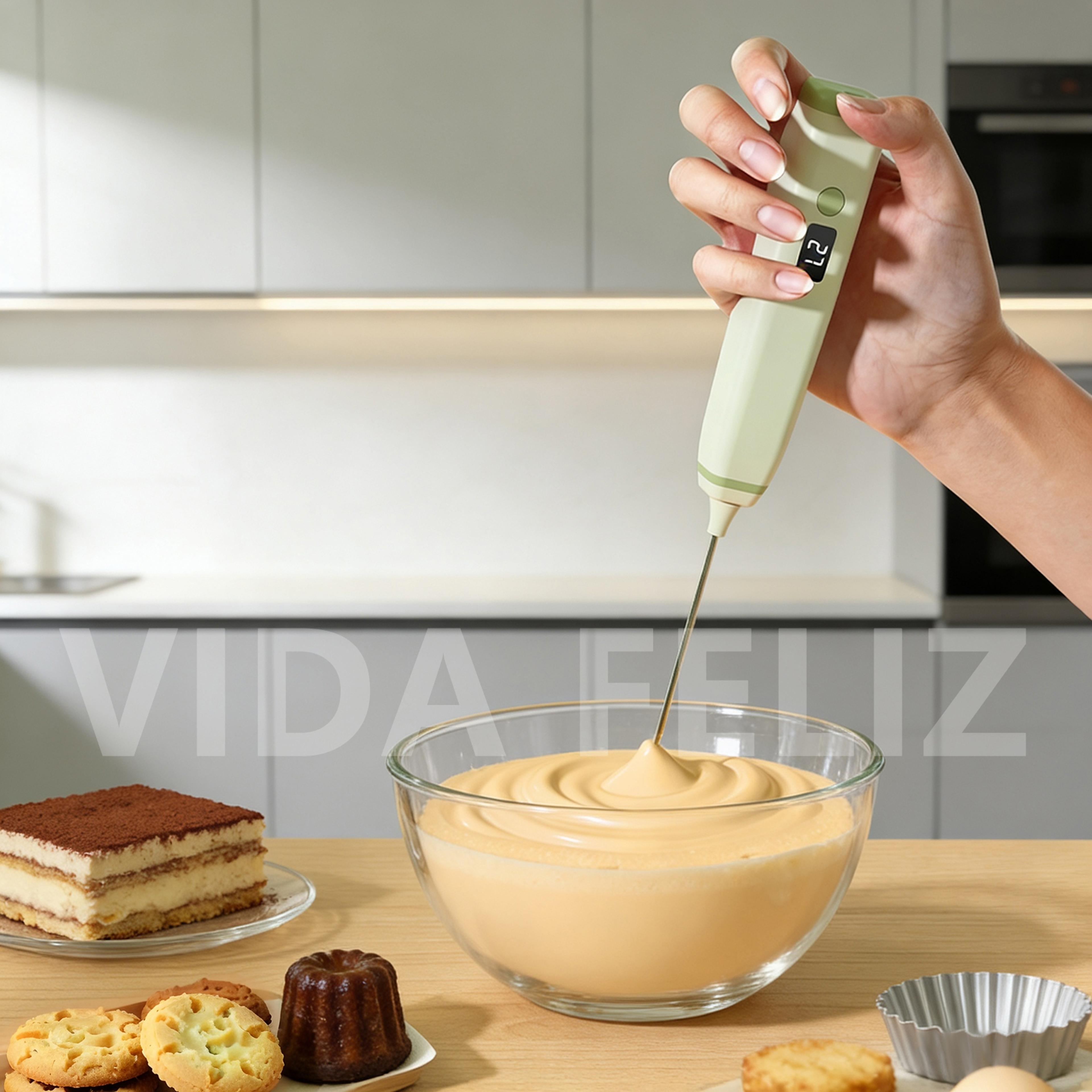 Cordless Handheld Milk Frother Rechargeable Electric Egg Whisk Camping Coffee Frother Foam Maker 1