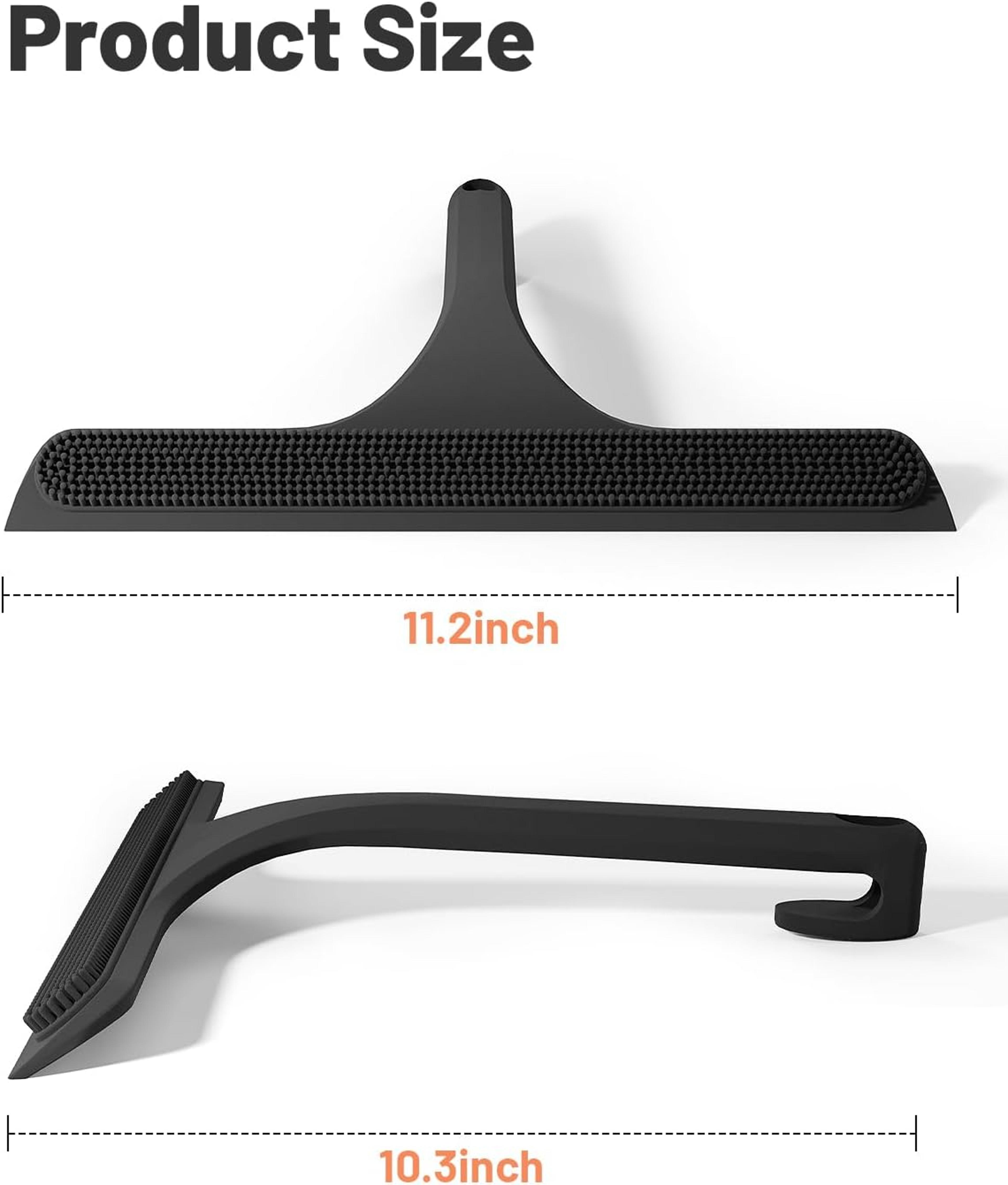 Glass Door Shower Squeegee Integrated Silicone BuiltIn Hook For Easy Hanging 4