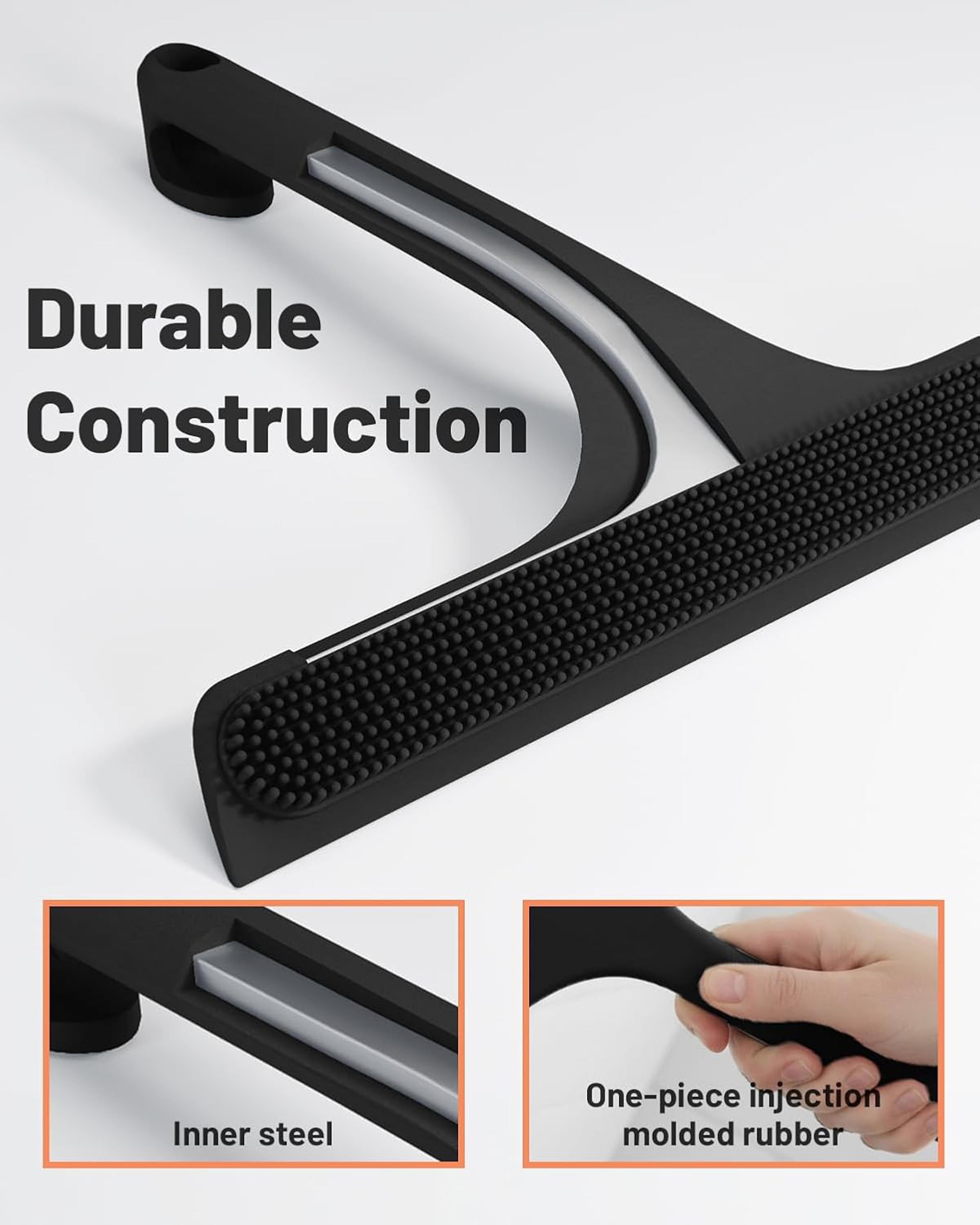 Glass Door Shower Squeegee Integrated Silicone BuiltIn Hook For Easy Hanging 5