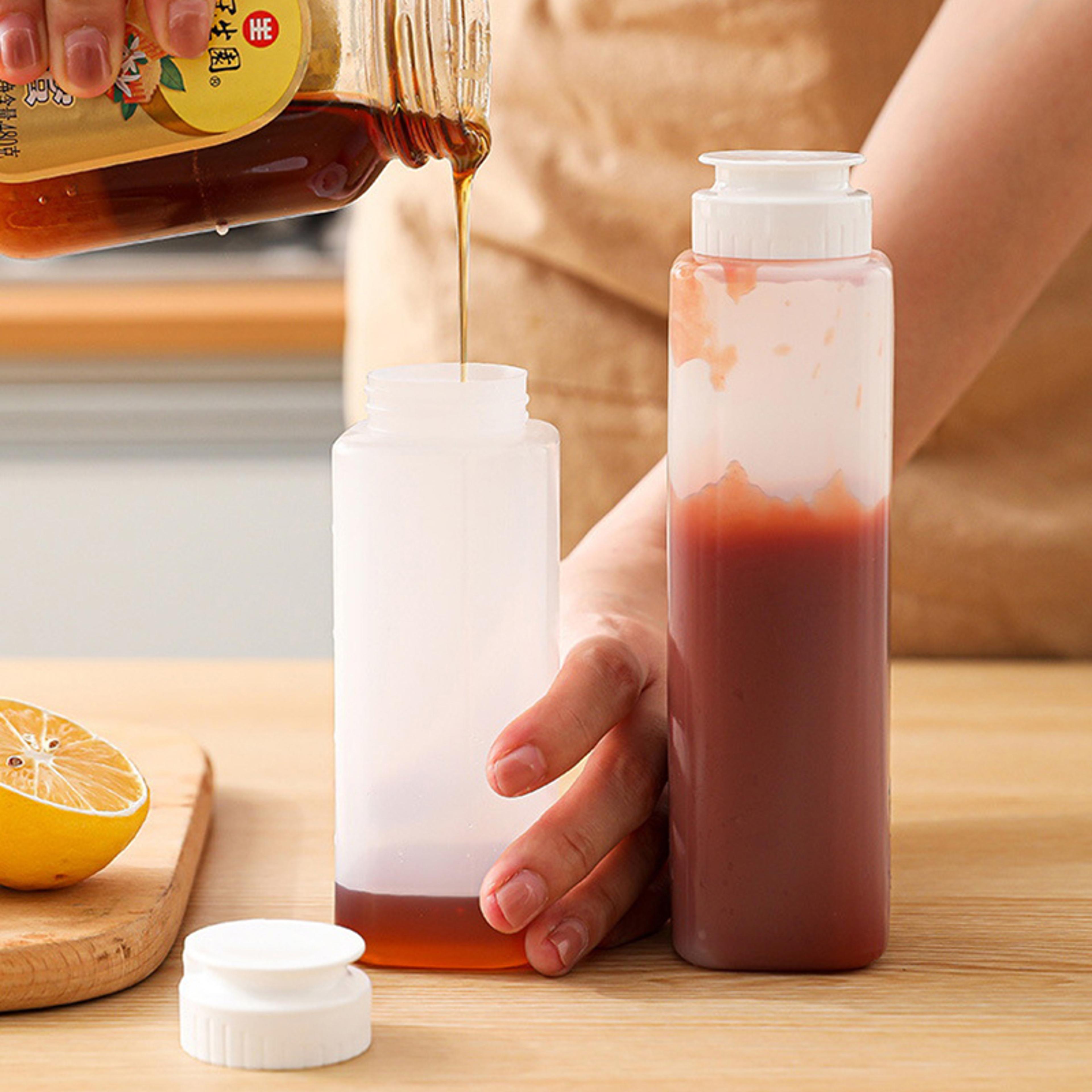 Condiment Squeeze Bottle Clear Ketchup Mustard Mayonnaise Dispenser Honey Sauce Storage Container 1