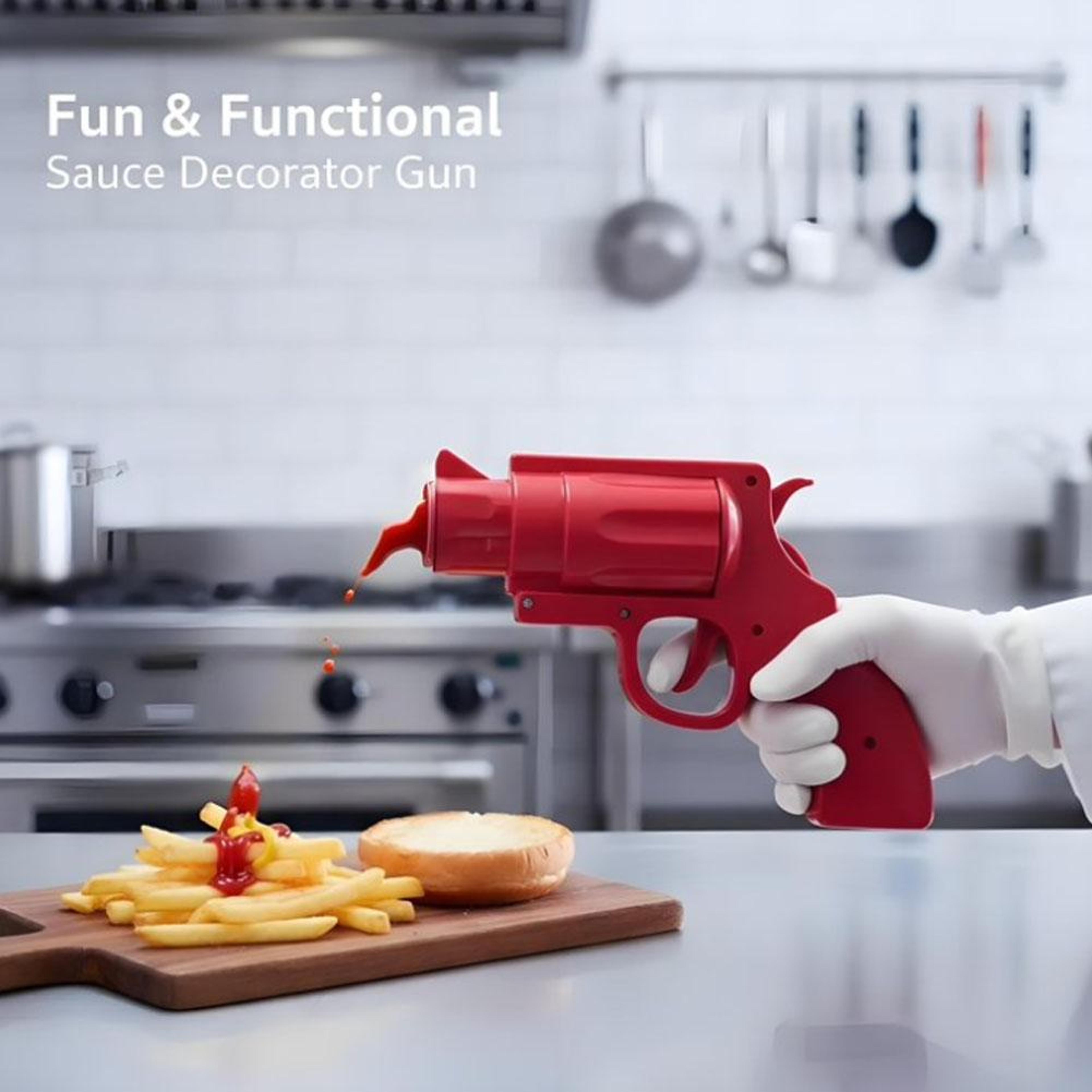 Plastic Sauce Bottle Creative Kitchen Gun Seasoning Bottle Squeeze Condiment Dispenser For Cooking  1