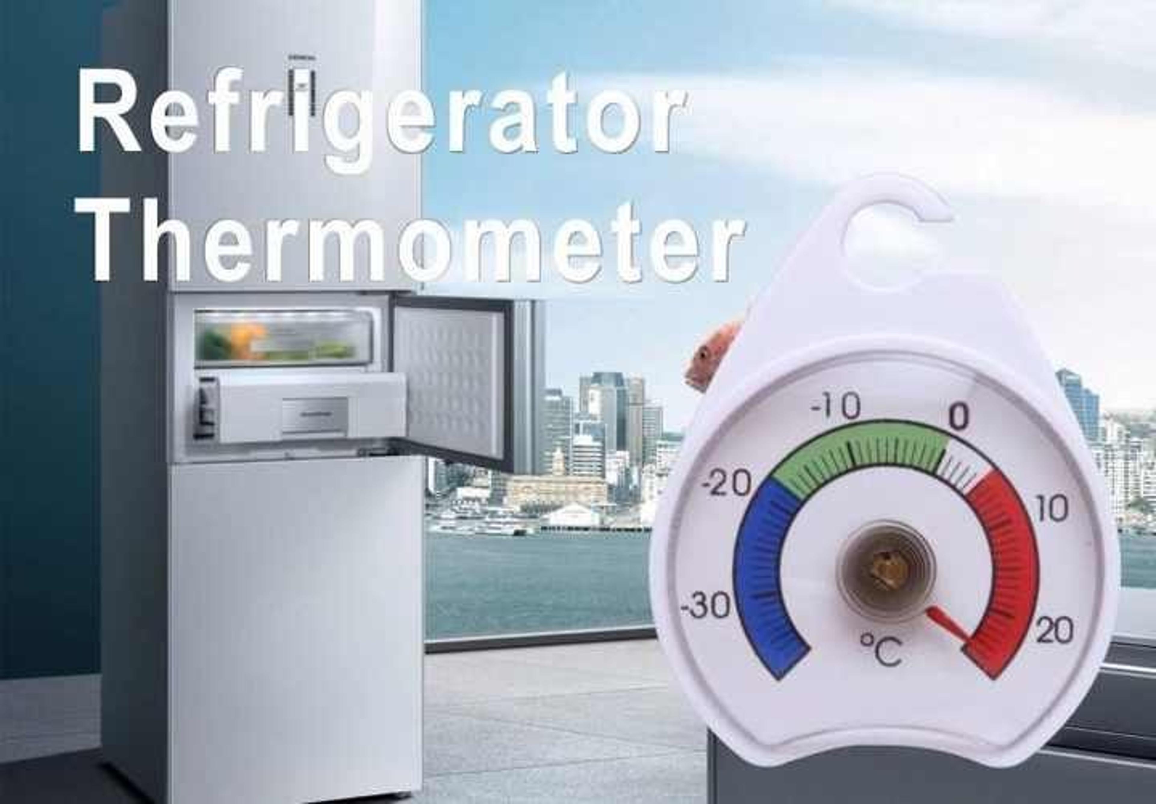 Stainless Steel Mini Refrigerator Thermometer High Accuracy Dial Temperature Sensor For Freezer Ref 4