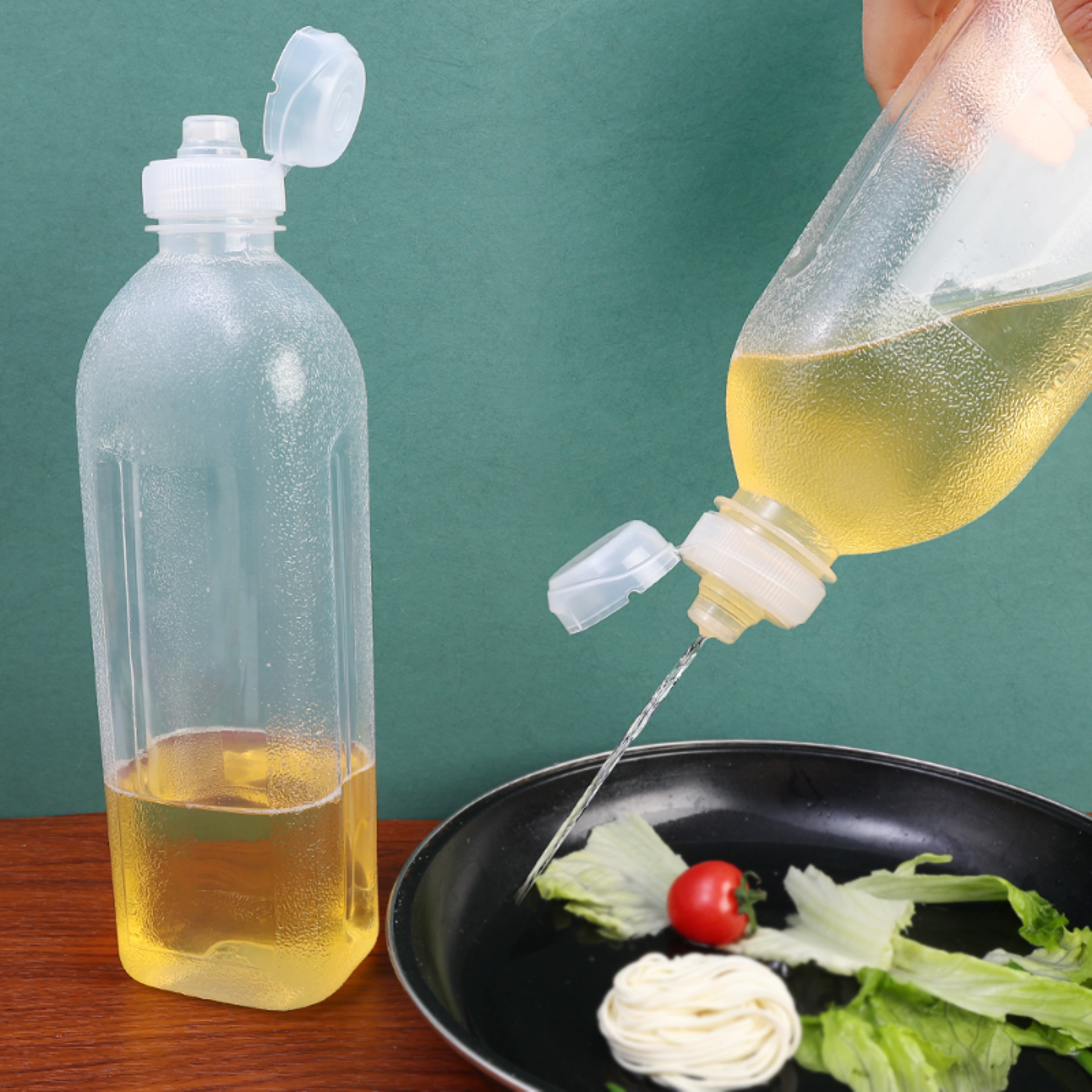 squeeze seasoning bottles, high temperature oil resistance soy sauce oil control bottle, multifunctional oil bottle