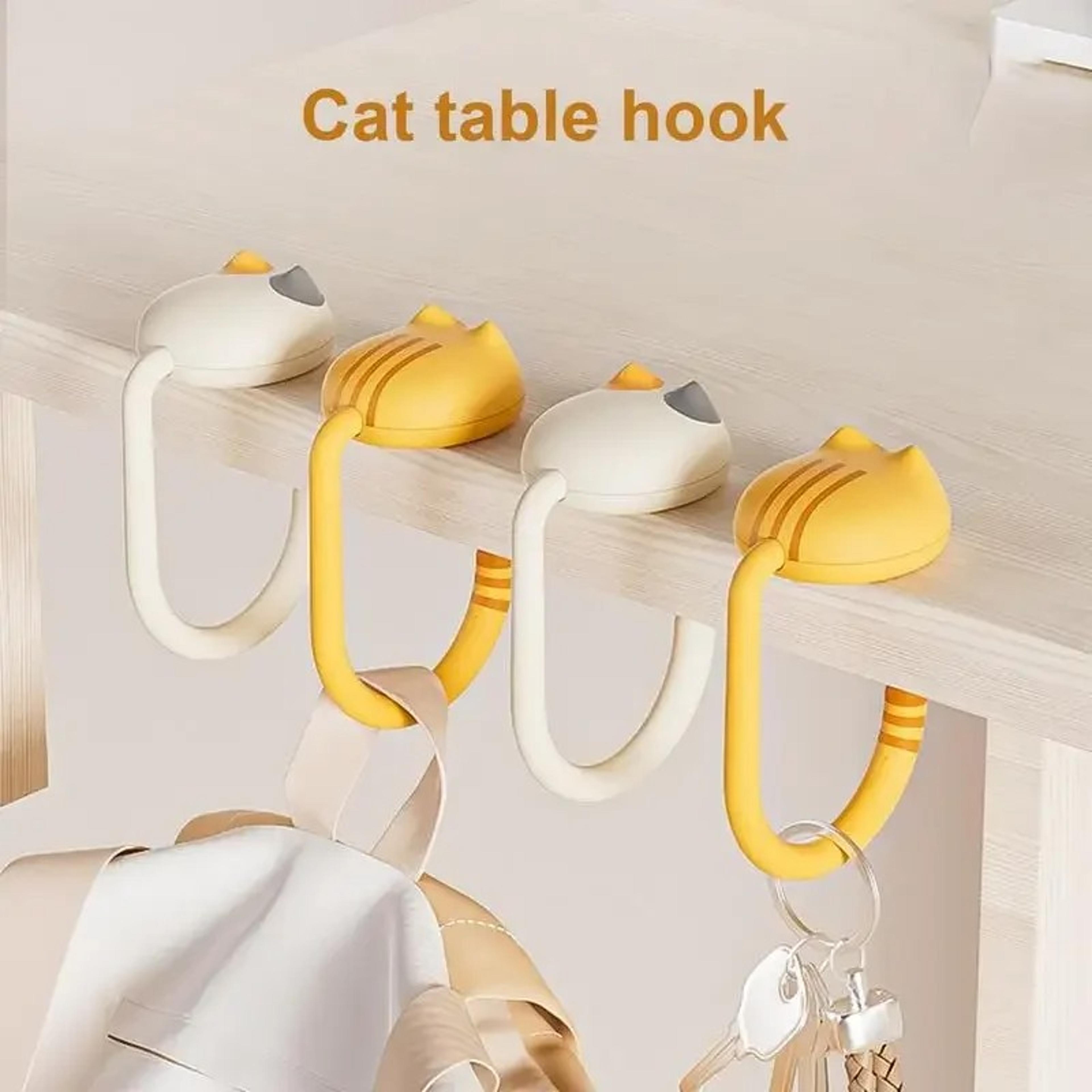 Cute Cat Tail Purse Hook Portable Multifunctional Table Purse Bag Hooks For Home And School SpaceSa 1