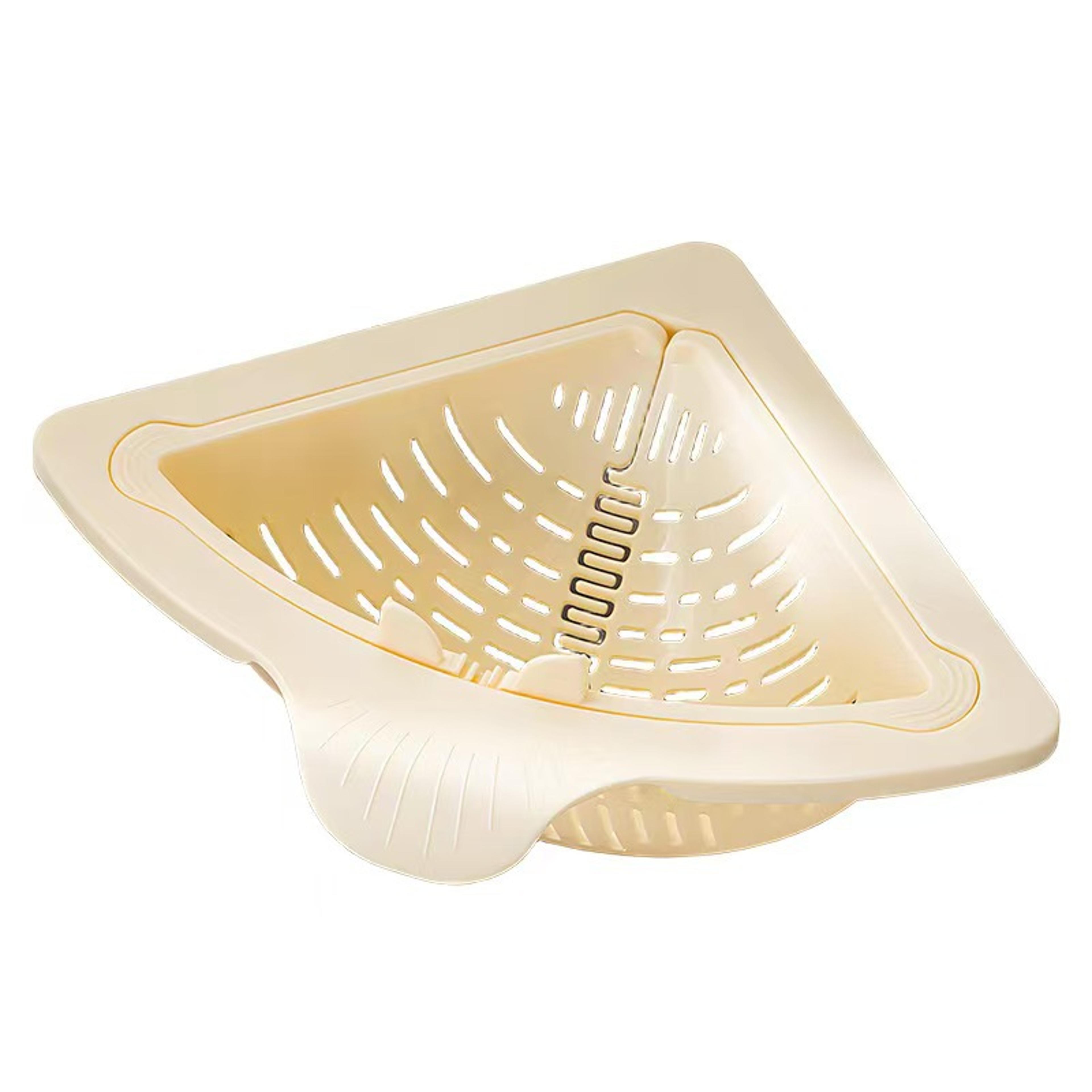 Triangular Magnetic Drain Basket For Sink Corner Sink Strainer With TwistOpen Bottom Magnetic Drain 6