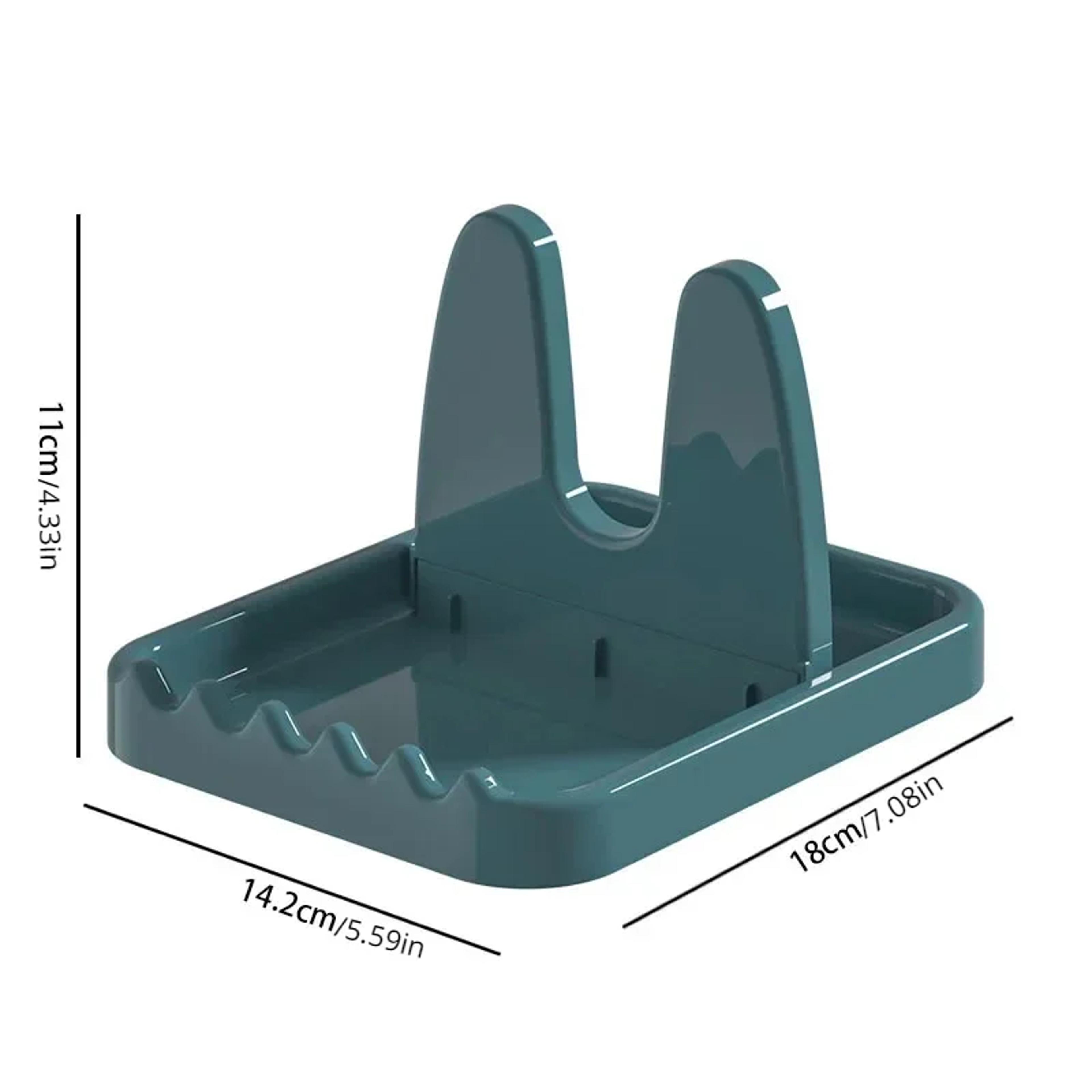 Foldable Pot Lid Rack Stand Kitchen Organizer Plastic Spoon Holder For Fork Spatula Rack Pan Cover  2