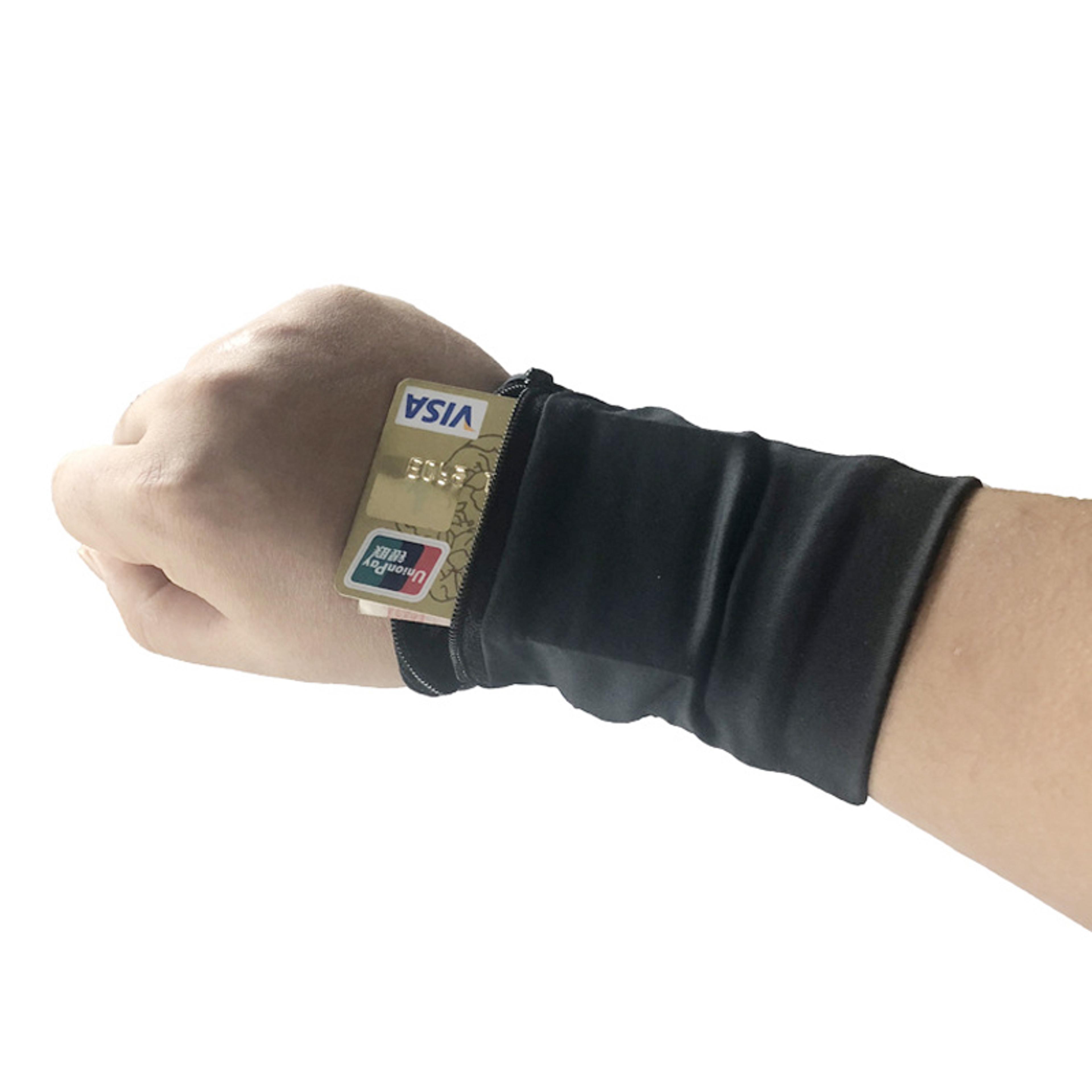 Wristband Badminton Tennis Sweatband Portable Sport Armband Pouch 1