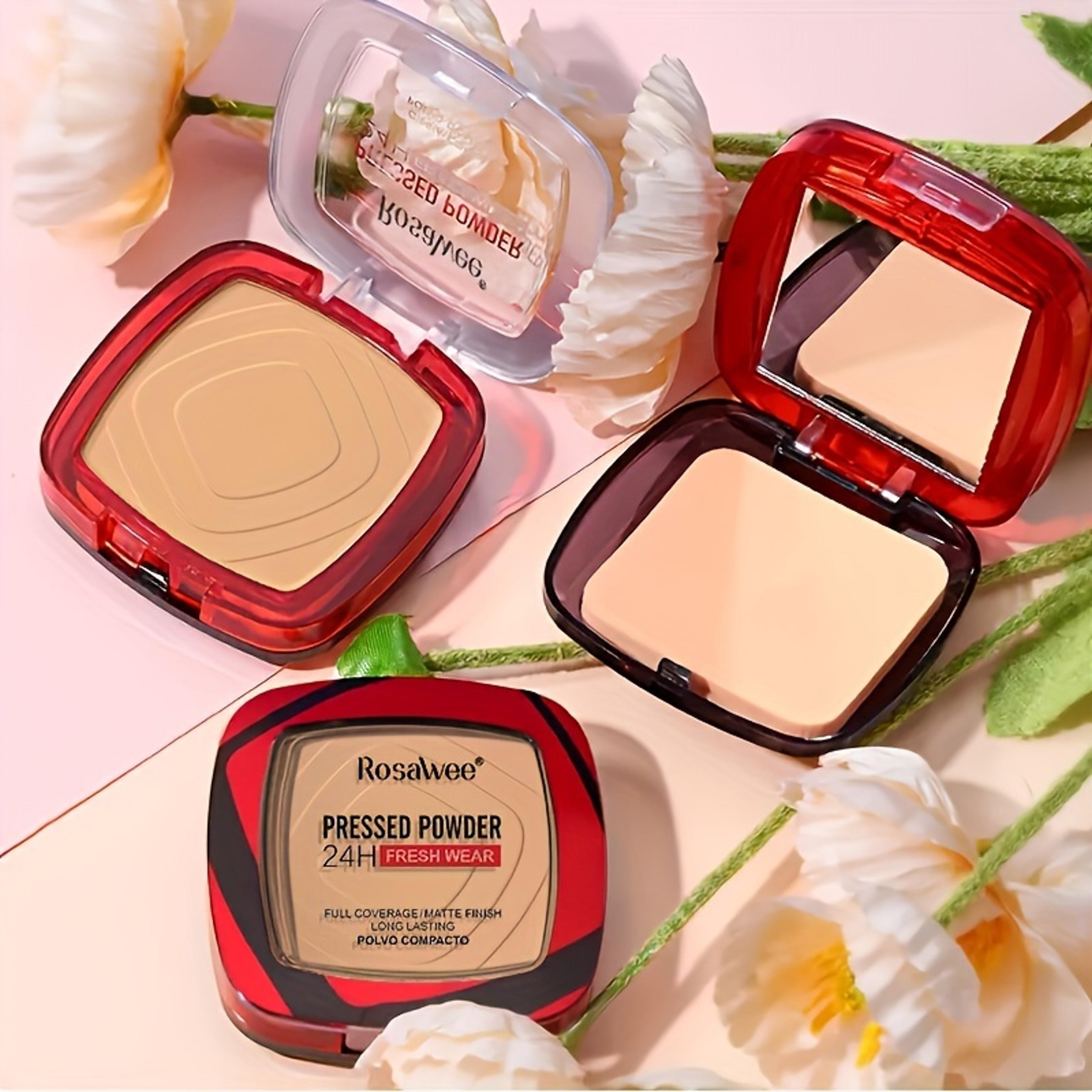 Matte Full Coverage Pressed Powder Foundation With Puff Applicator Fresh Wear Matte Makeup 1