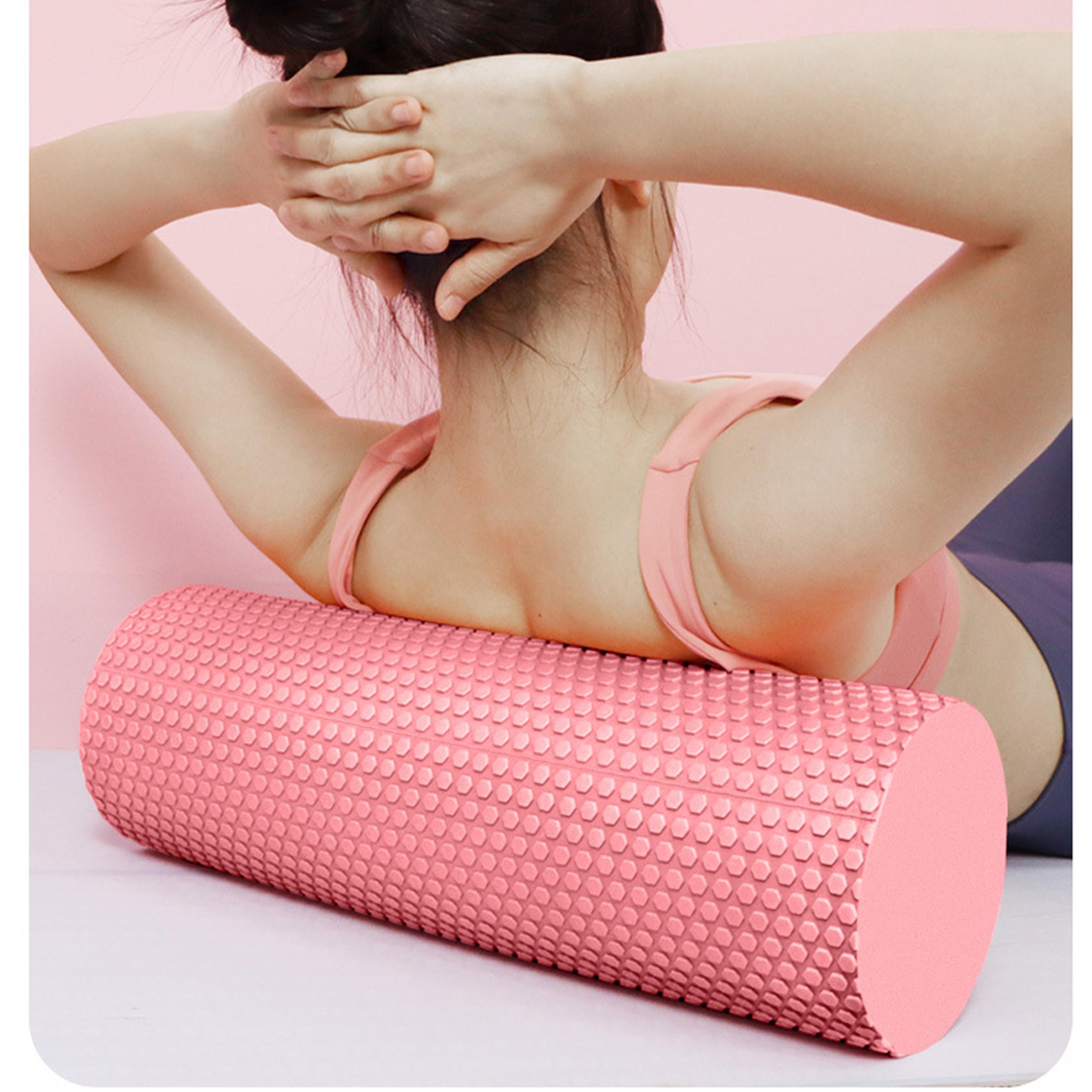 Foam Yoga Roller For Pilates Exercise EVA Foam Cylinder Hexagonal Design For Home Workouts 3