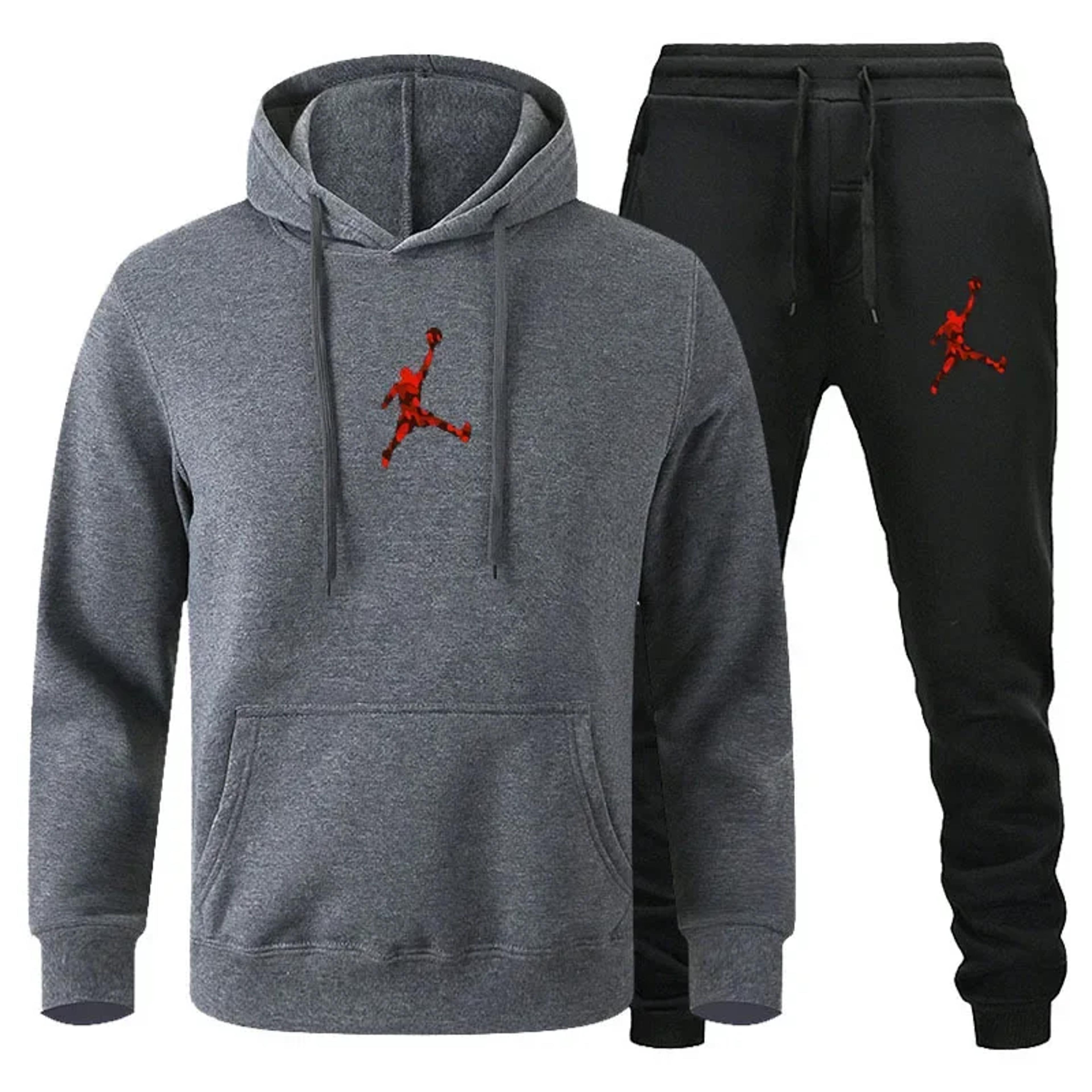 Jogging Fitness Sportswear Set Long For Men Sleeve Sweatshirt  Casual Pants 2Piece Set 1