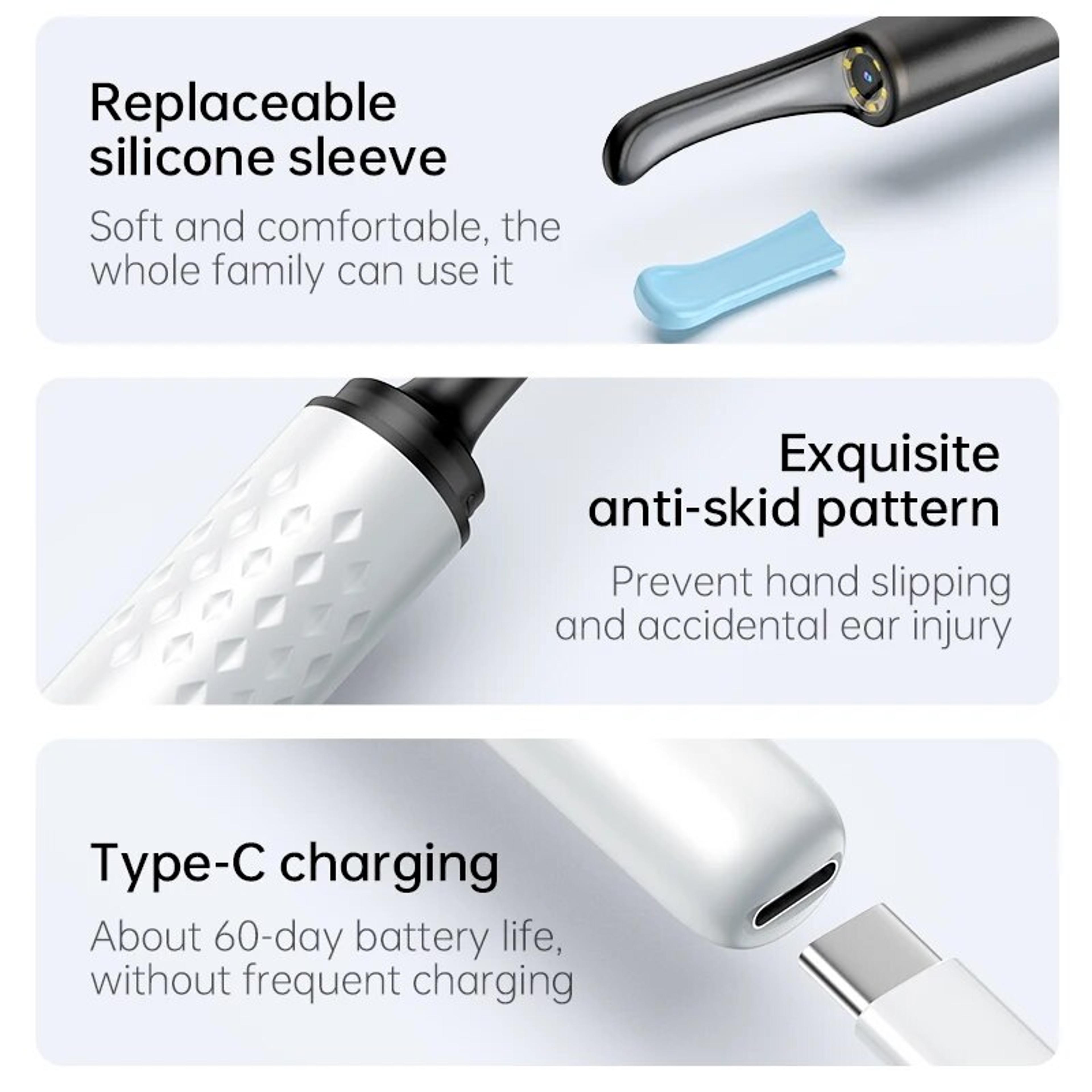 Visual Ear Cleaner Otoscope Camera With 6 LED Lights  40mm Mini Ear Wax Removal Tool With Camera Fo 2