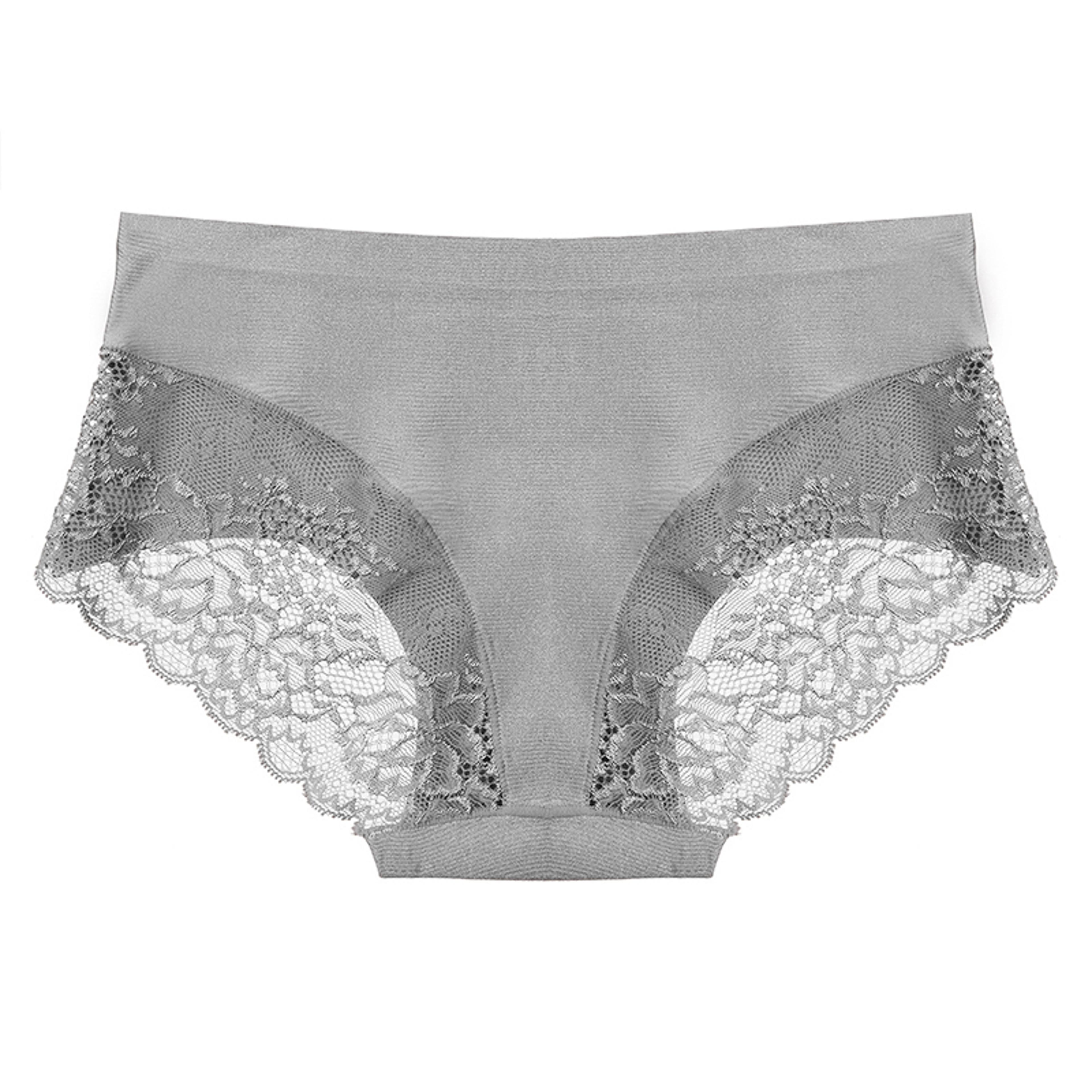 Elegant Lace Panties Women Silk Satin Briefs Soft Comfortable Plus Size Lace Panties 3