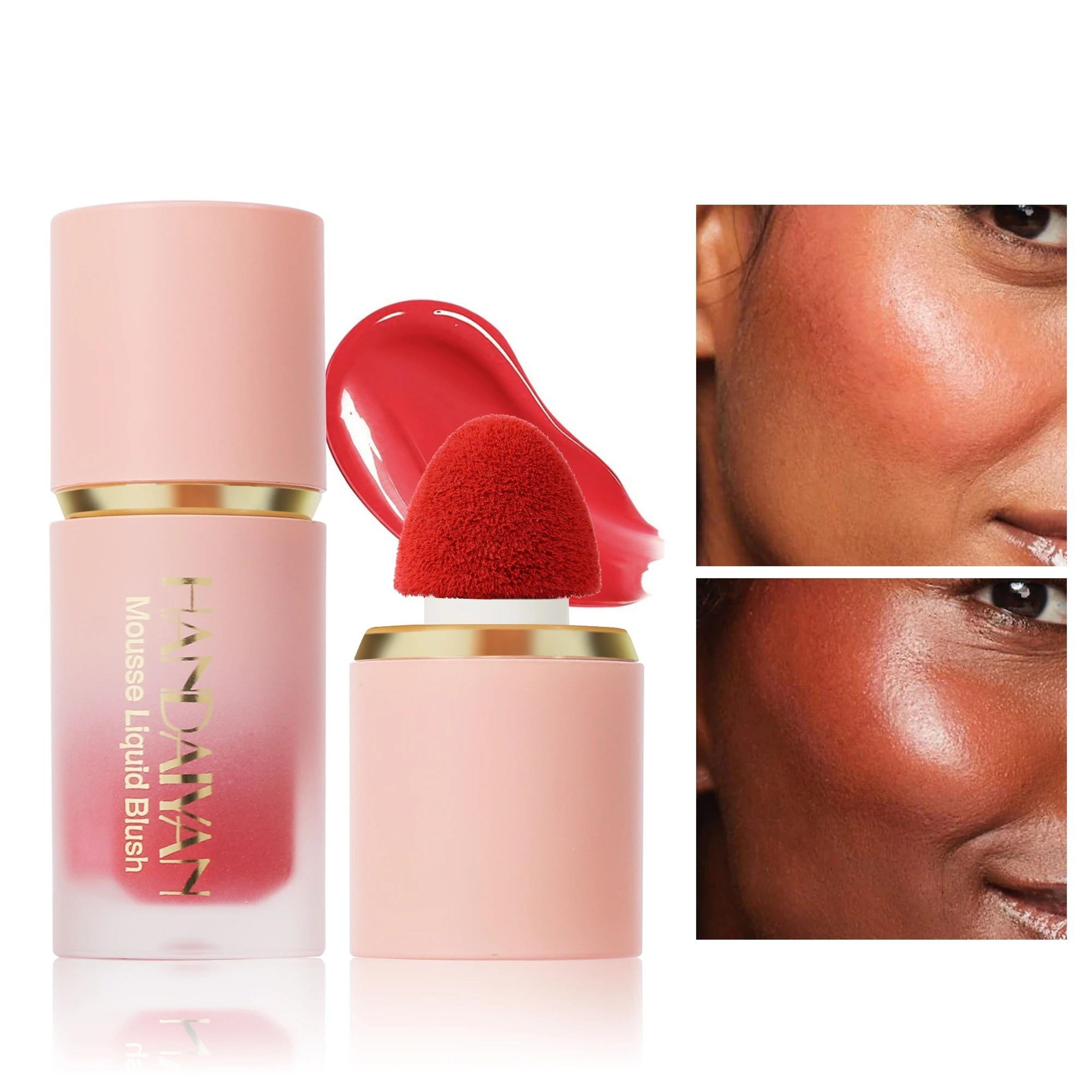 Matte Liquid Blush LongLasting Waterproof Blush With Easy Application Sponge Brush Head 1