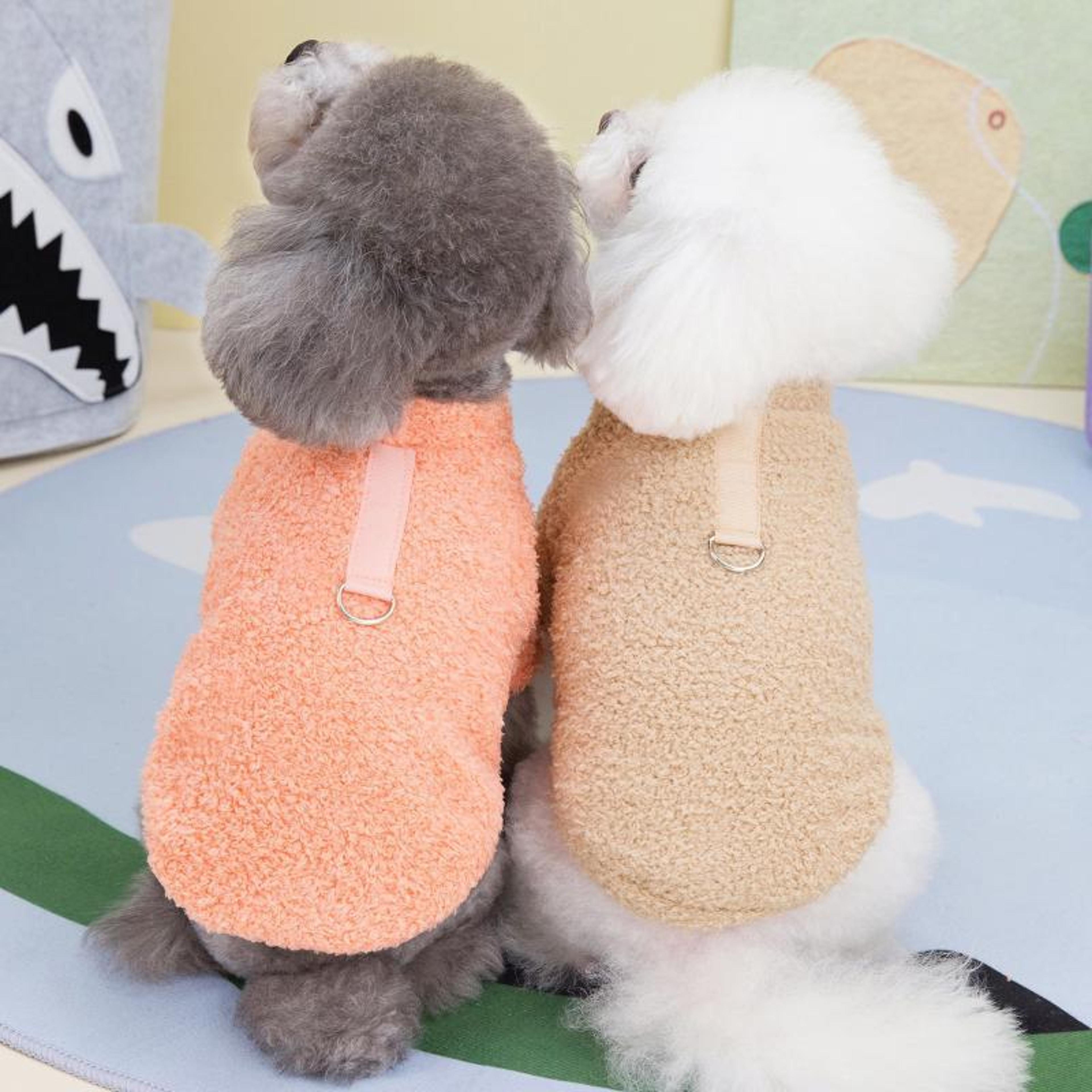 Winter Dog Sweater Soft Plush Coat For Small Medium Dogs Cats And Puppies 1