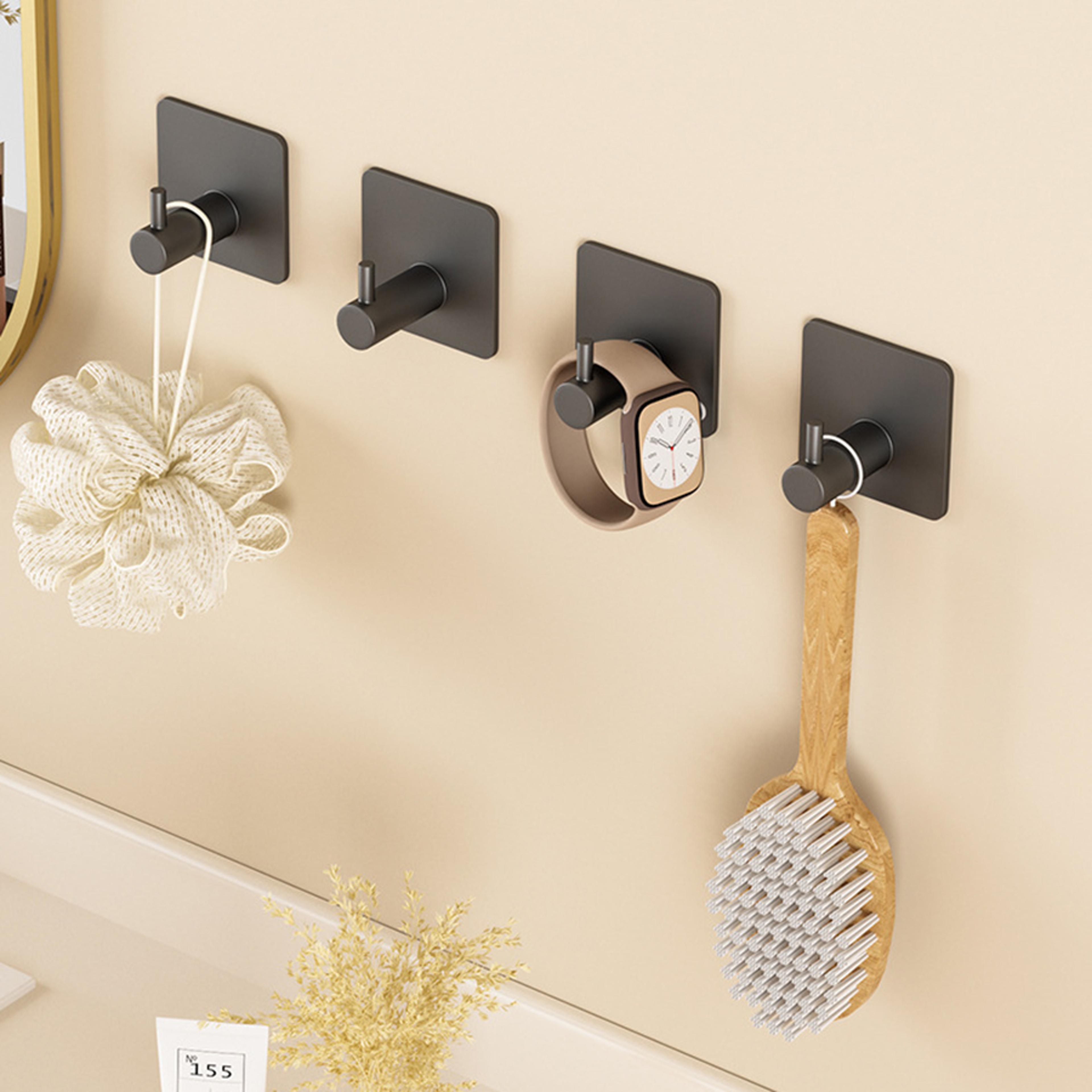 Modern Stainless Steel Adhesive Hook For Bathroom Kitchen And Closet Storage Durable And Stylish Or 4