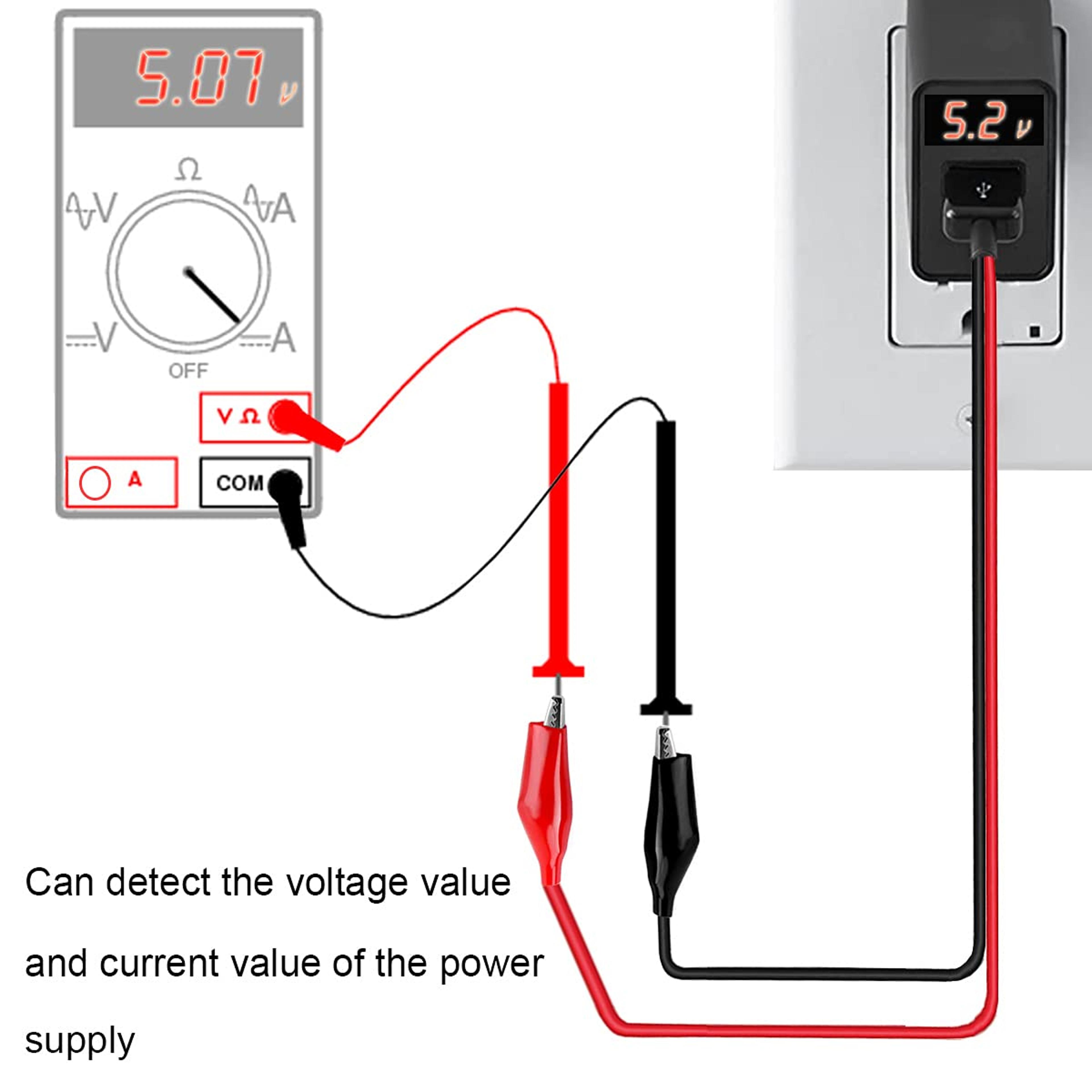 Maximized For Testing Circuits And Power Supplies This Highquality USB Clip Test Lead Is Ideal For  4