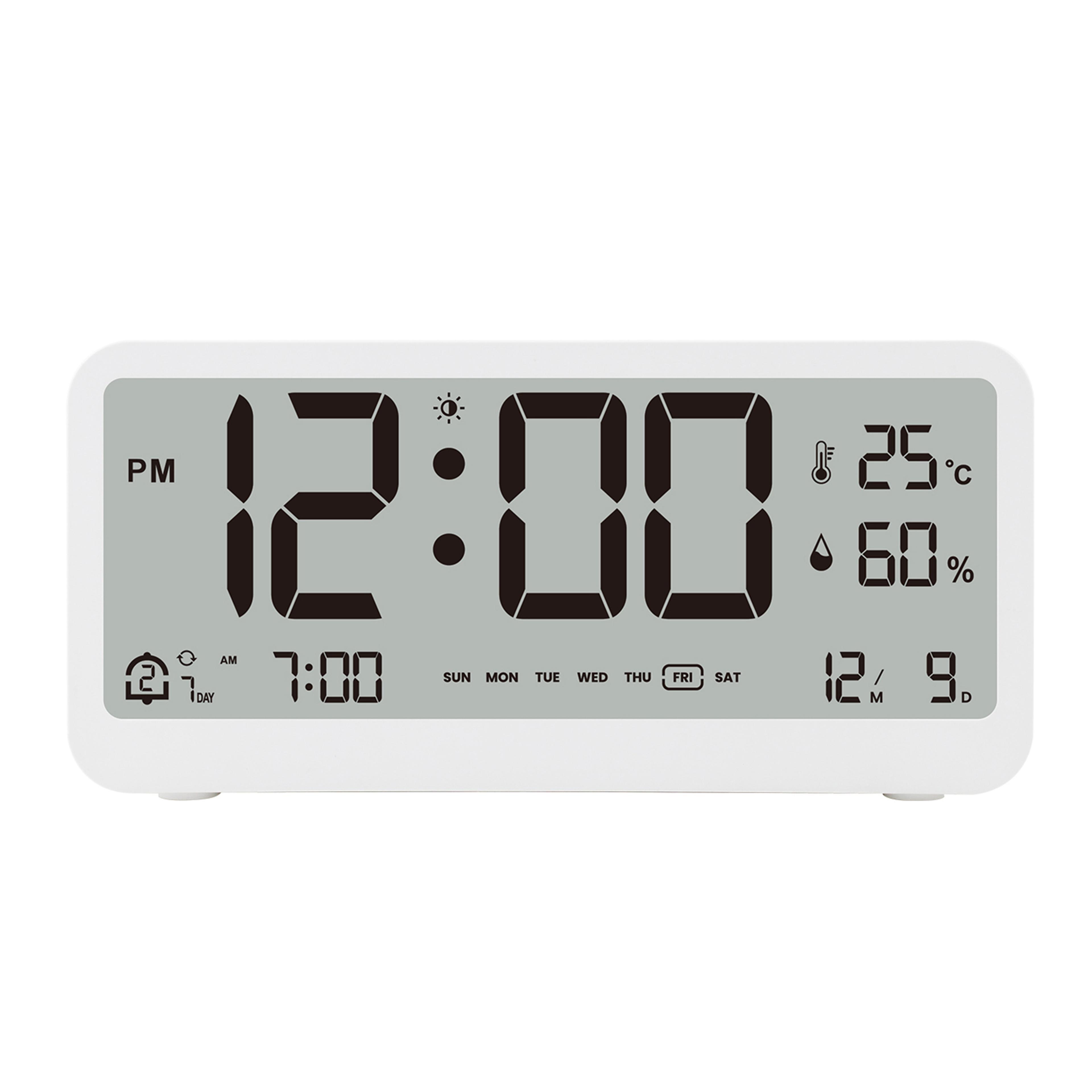 Multifunctional LED Digital Alarm Clock With Temperature Humidity Display 0