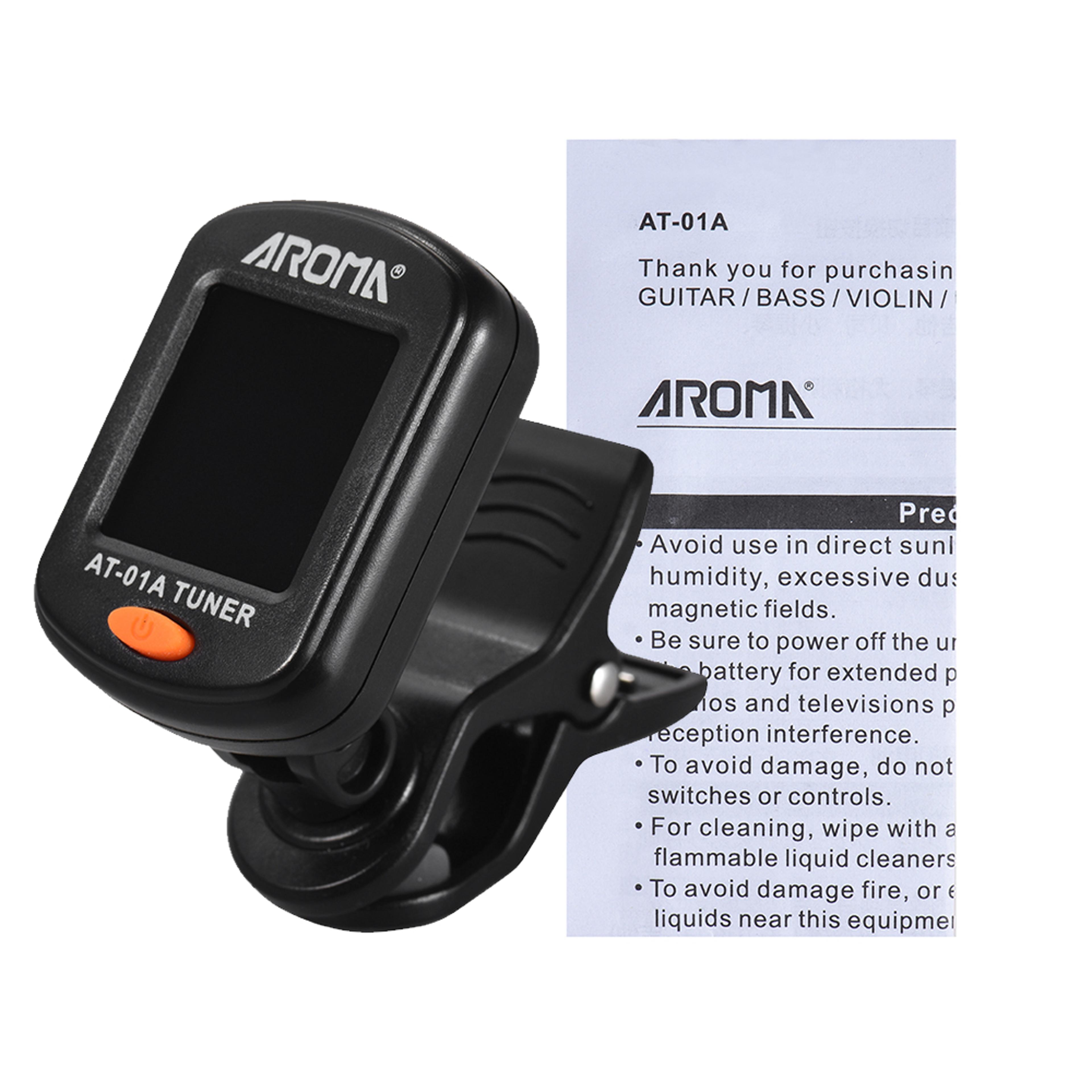 Rotatable Clip On Guitar Tuner With LCD Display For Acoustic Guitar Bass And Ukulele 5