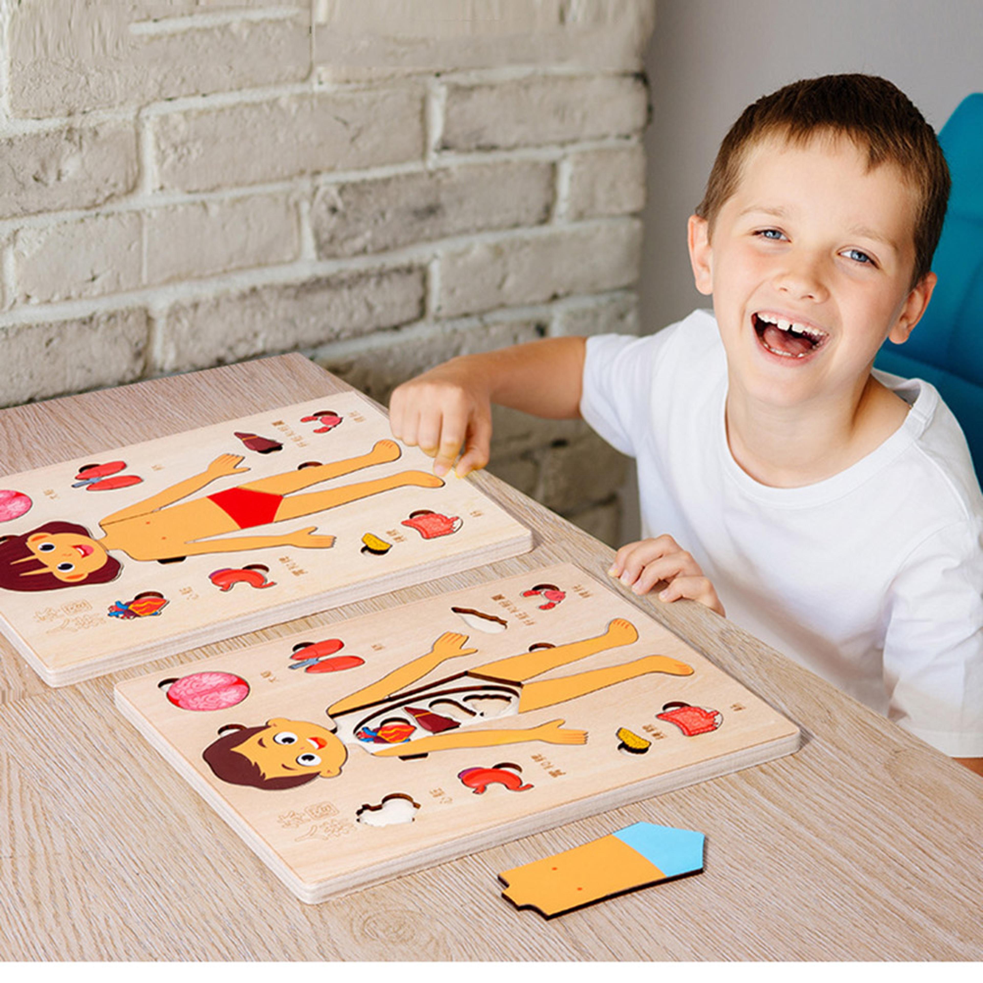 Montessori Human Body Puzzle Busy Board For Toddlers Early Learning Game 4