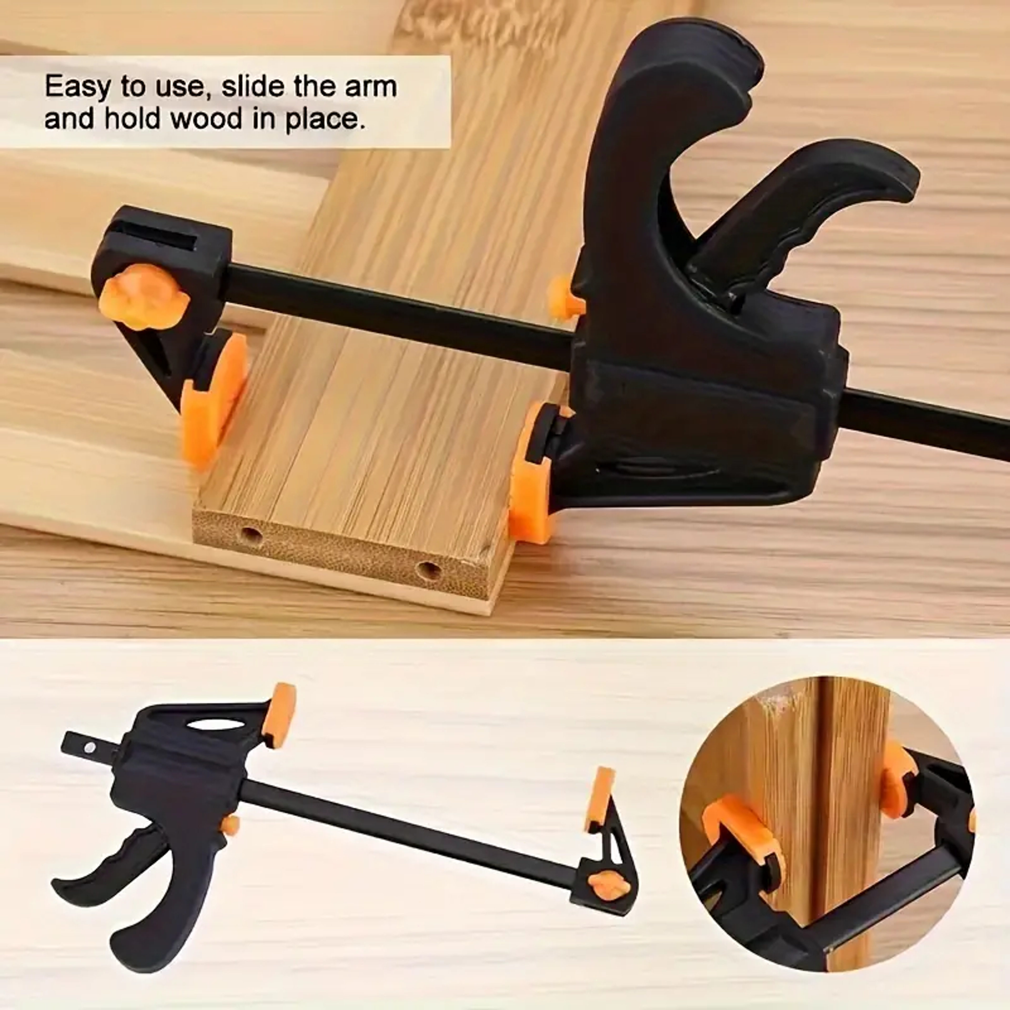 Quick Release Ratchet Clamp Set Professional Woodworking Tools For Craftsmen 3