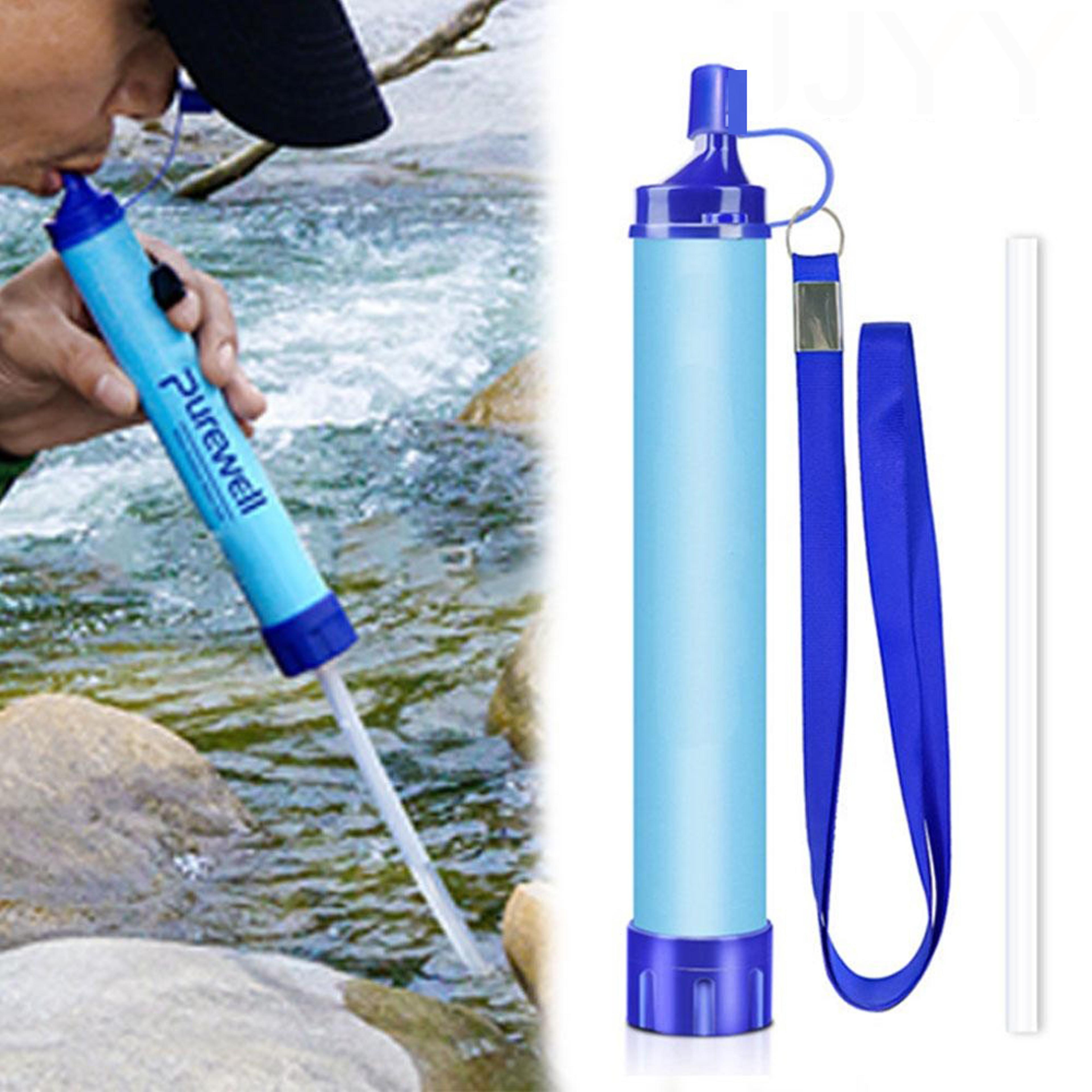 outdoor mini water filter straw portable hiking water purifier for survival and emergency needs