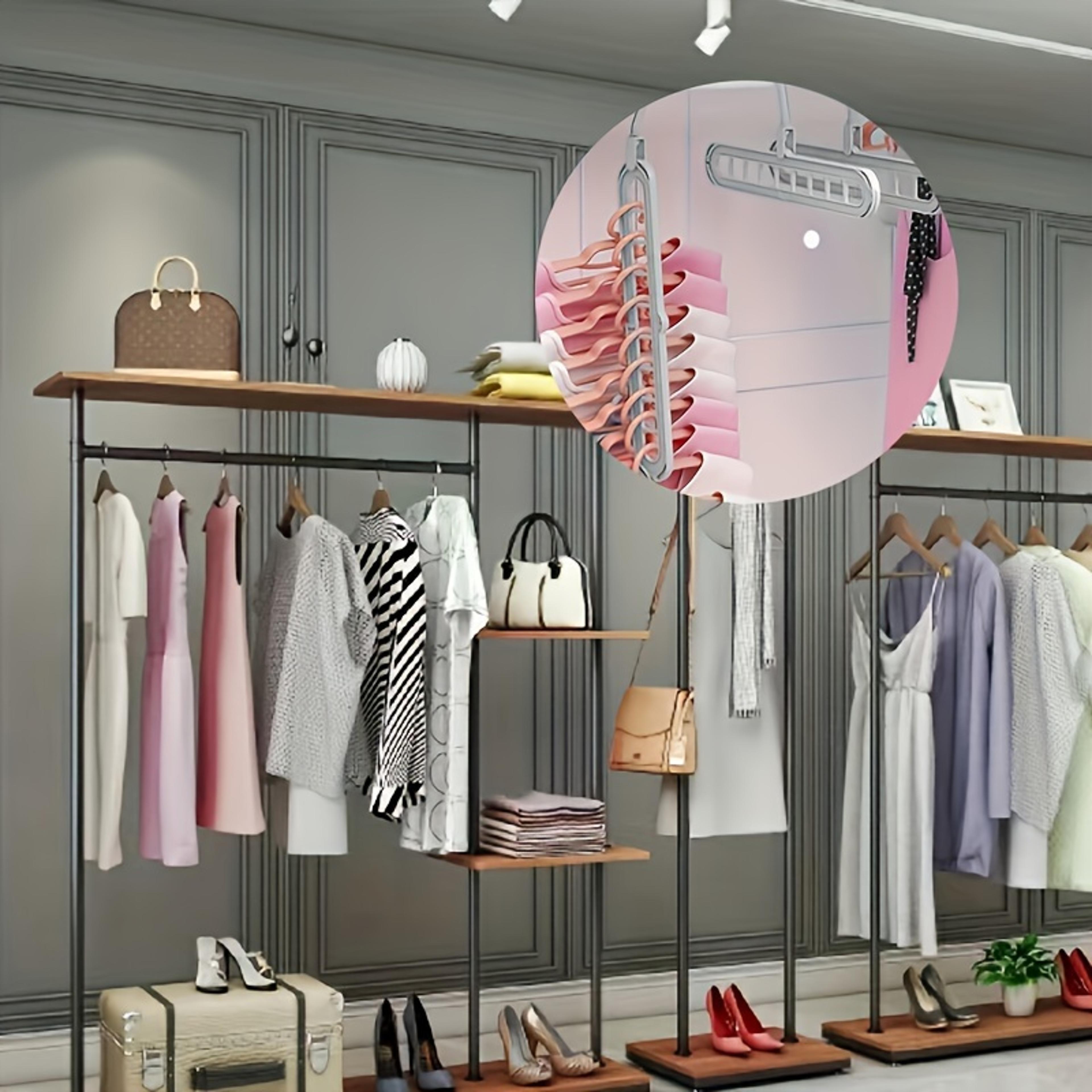 SpaceSaving Foldable Hangers Heavy Duty Clothes Organizer For Closet Wardrobe 5
