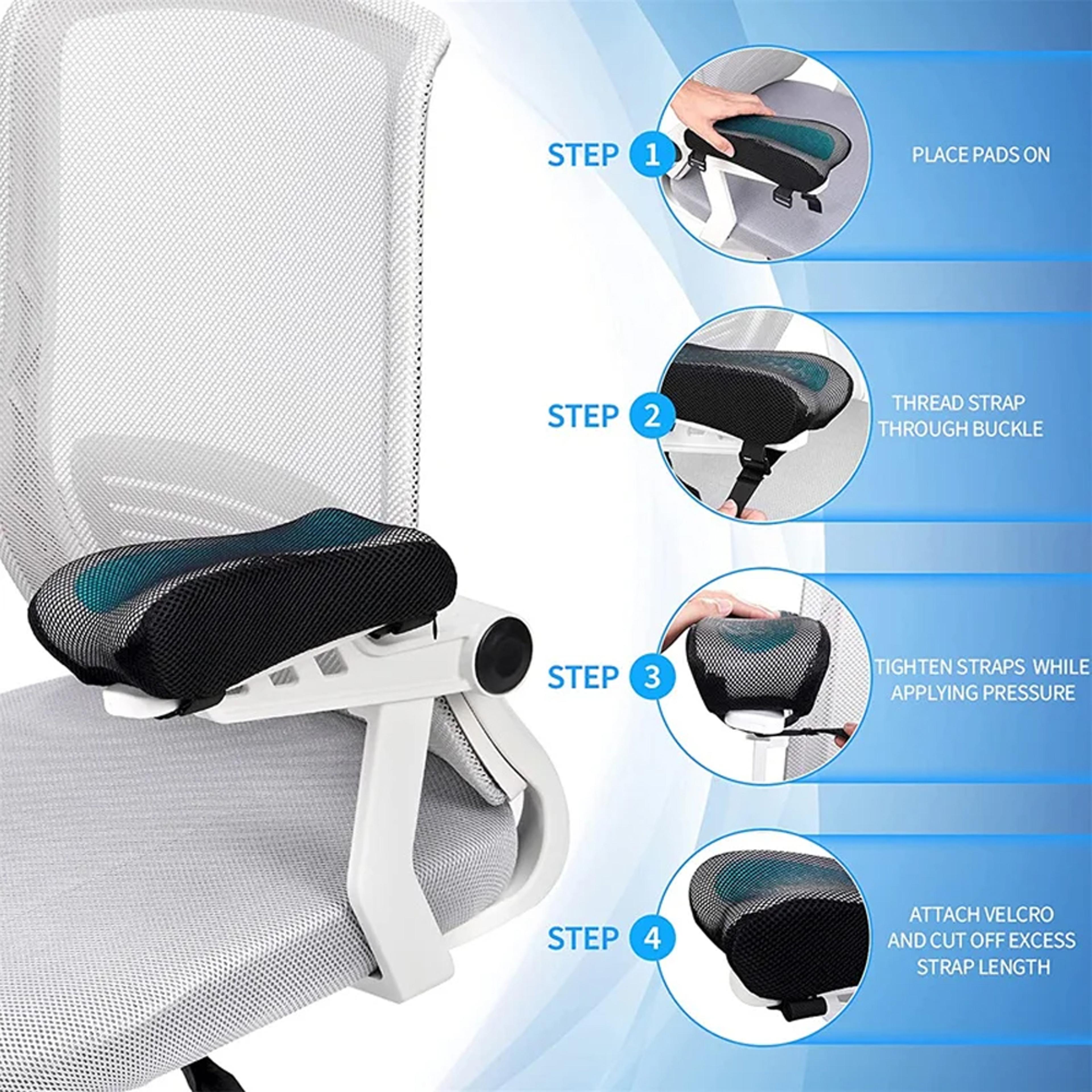 Memory Foam Armrest Pads For Office Gaming Chairs Comfortable Elbow Cushion For Home Office 3